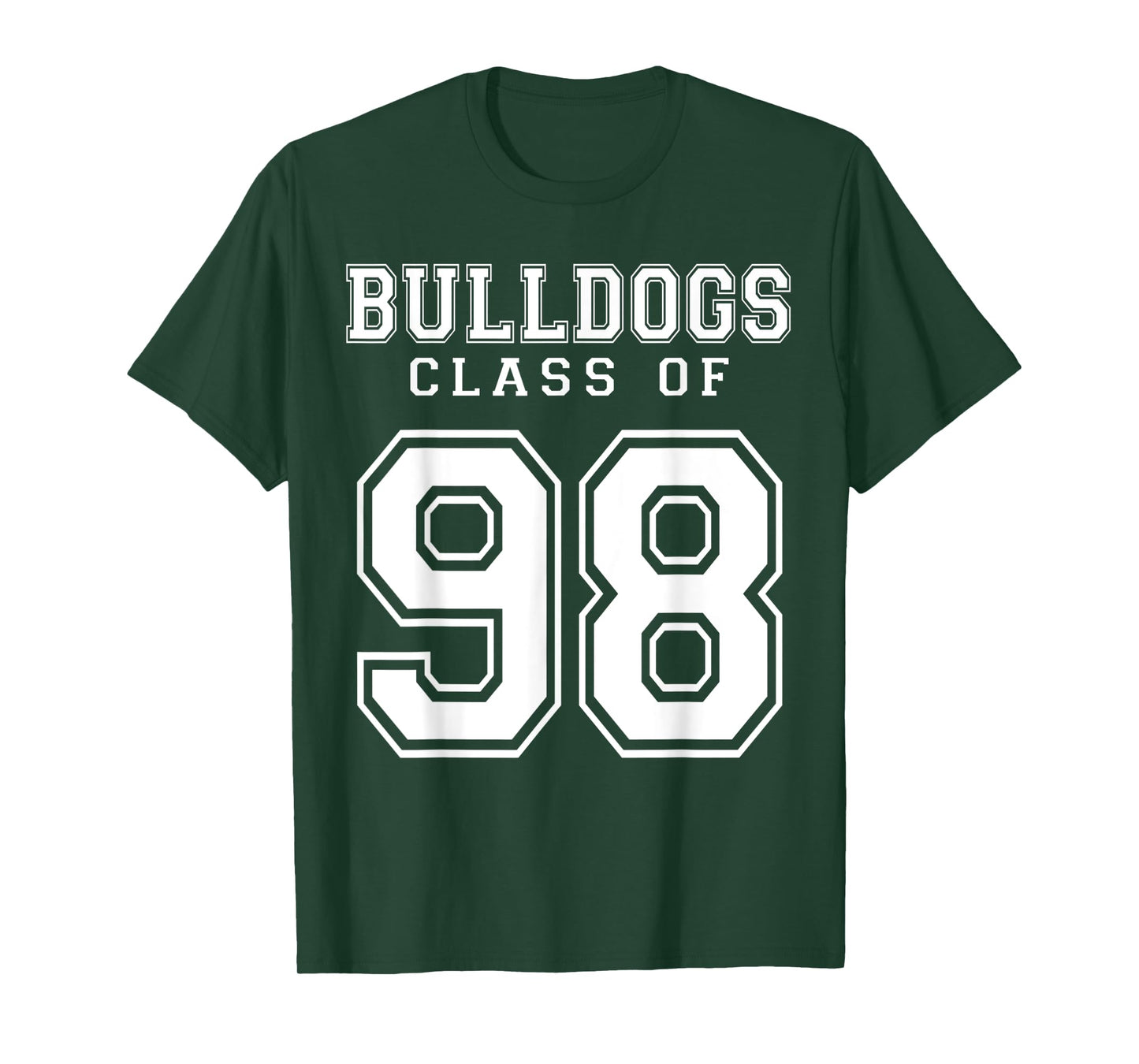 Class Of 1998 Bulldogs Custom Graduation Senior Personalized T-Shirt
