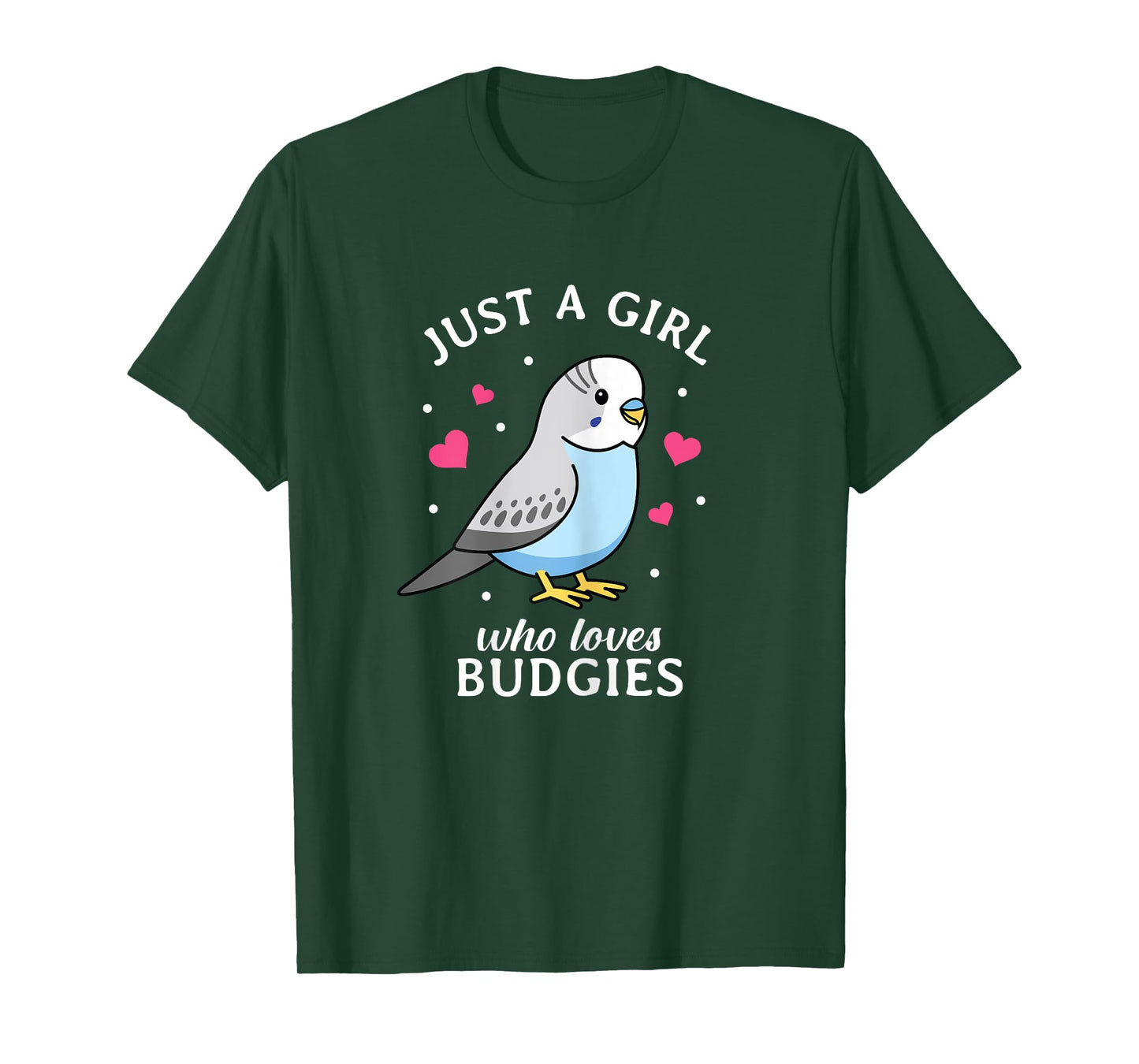 Just A Girl Who Loves Budgies - Women Funny Blue Budgerigar T-Shirt