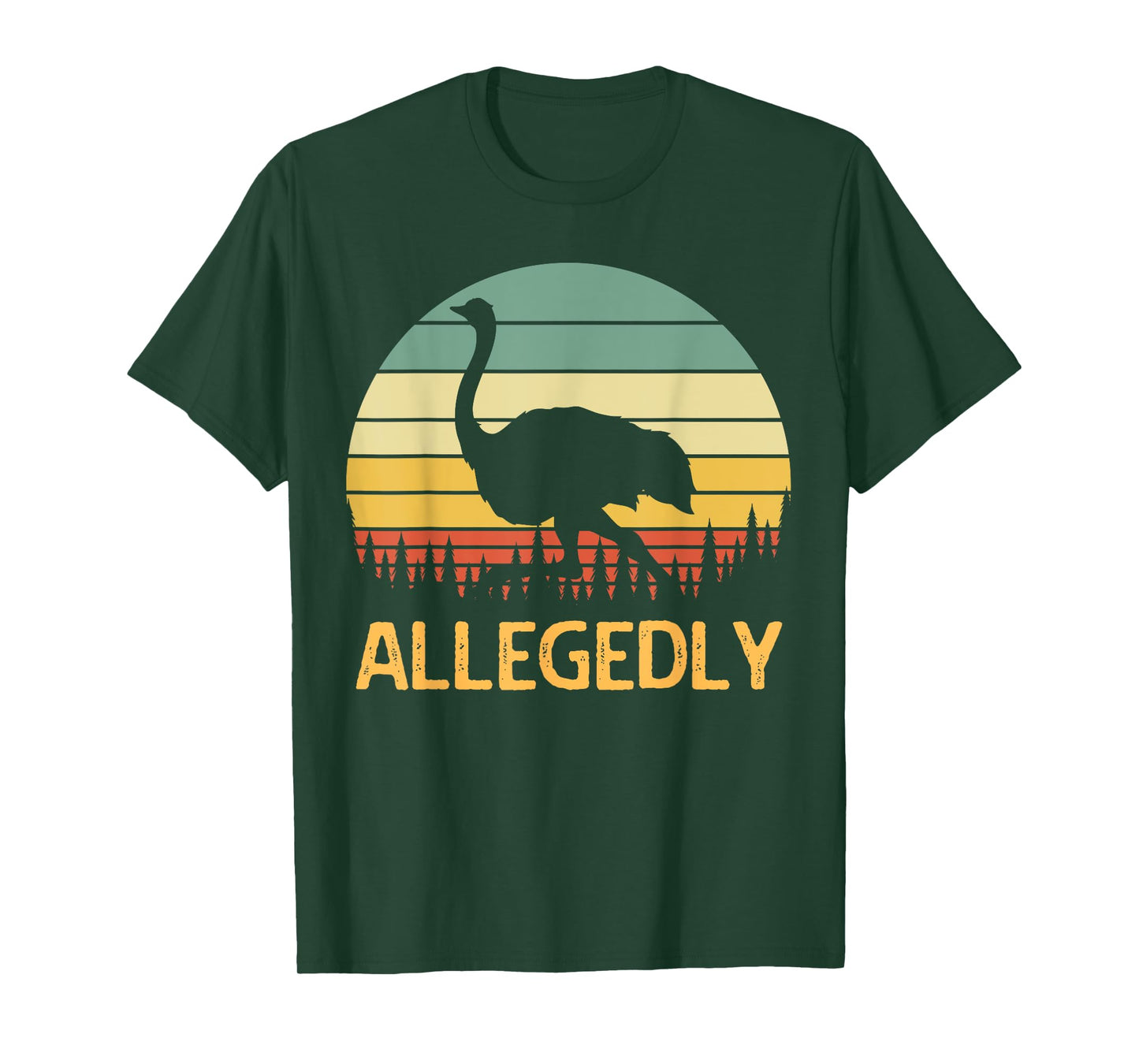 Allegedly Ostrich Funny Retro Funny Flightless Bird Lover T-Shirt