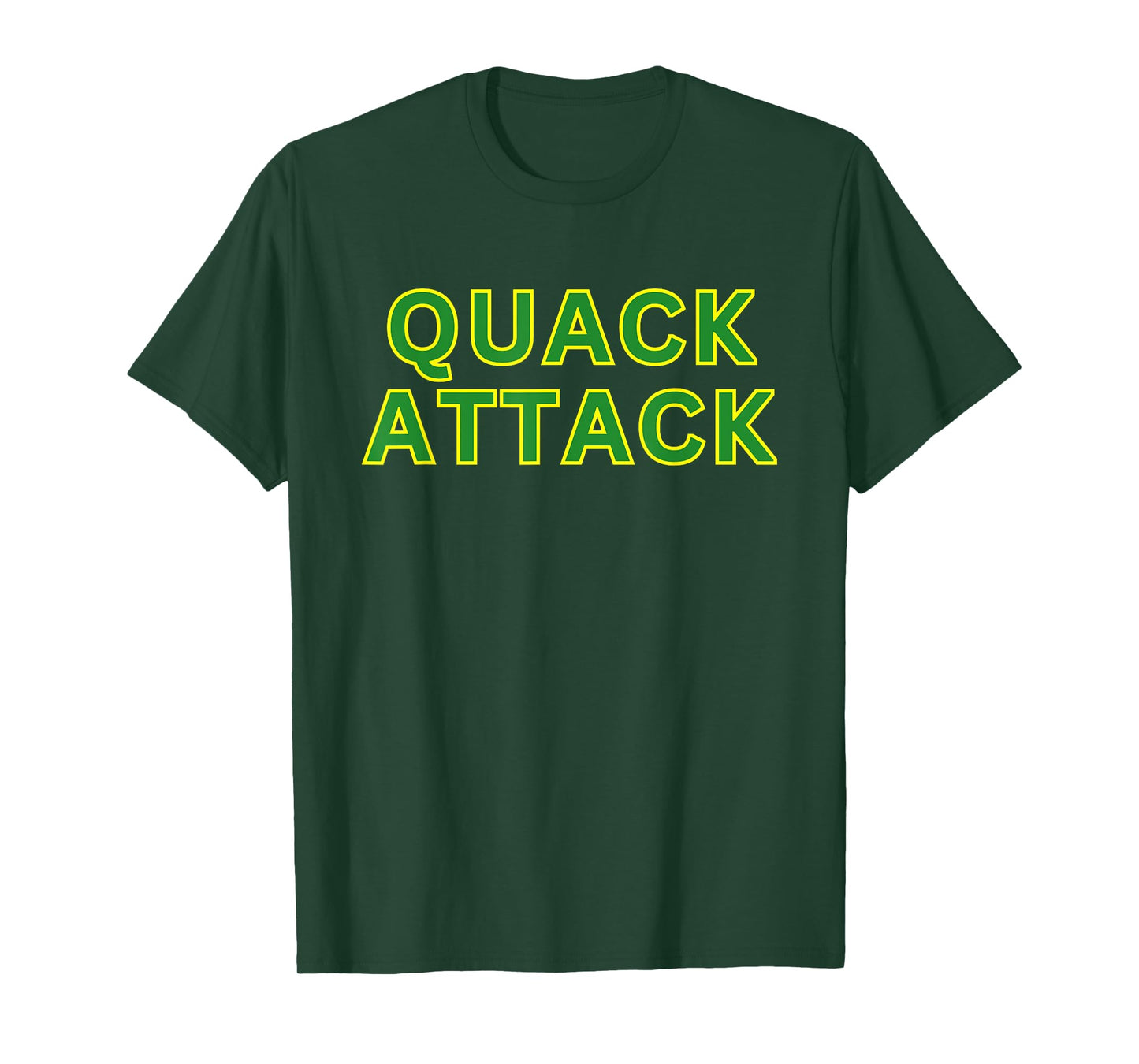 Quack Attack Fear the Duck Green Yellow Bold T-Shirt