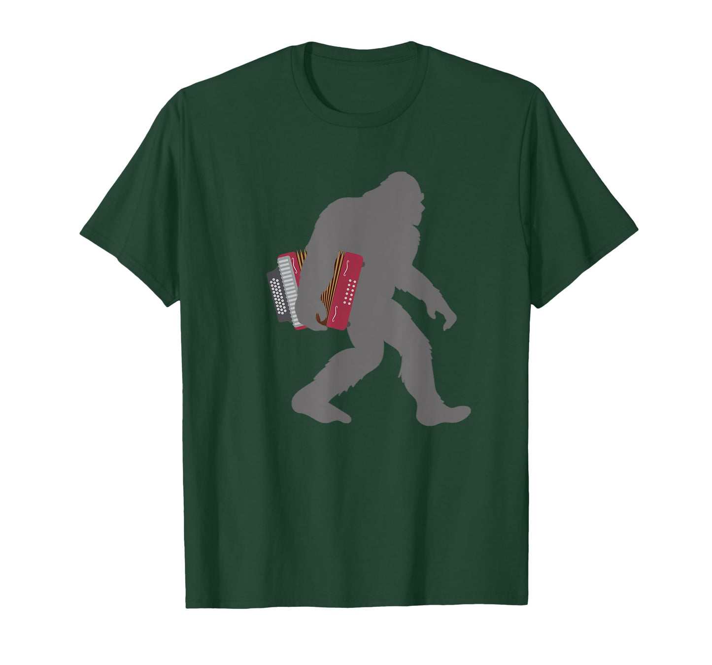 Funny Accordionist Bigfoot musician with Accordion T-Shirt