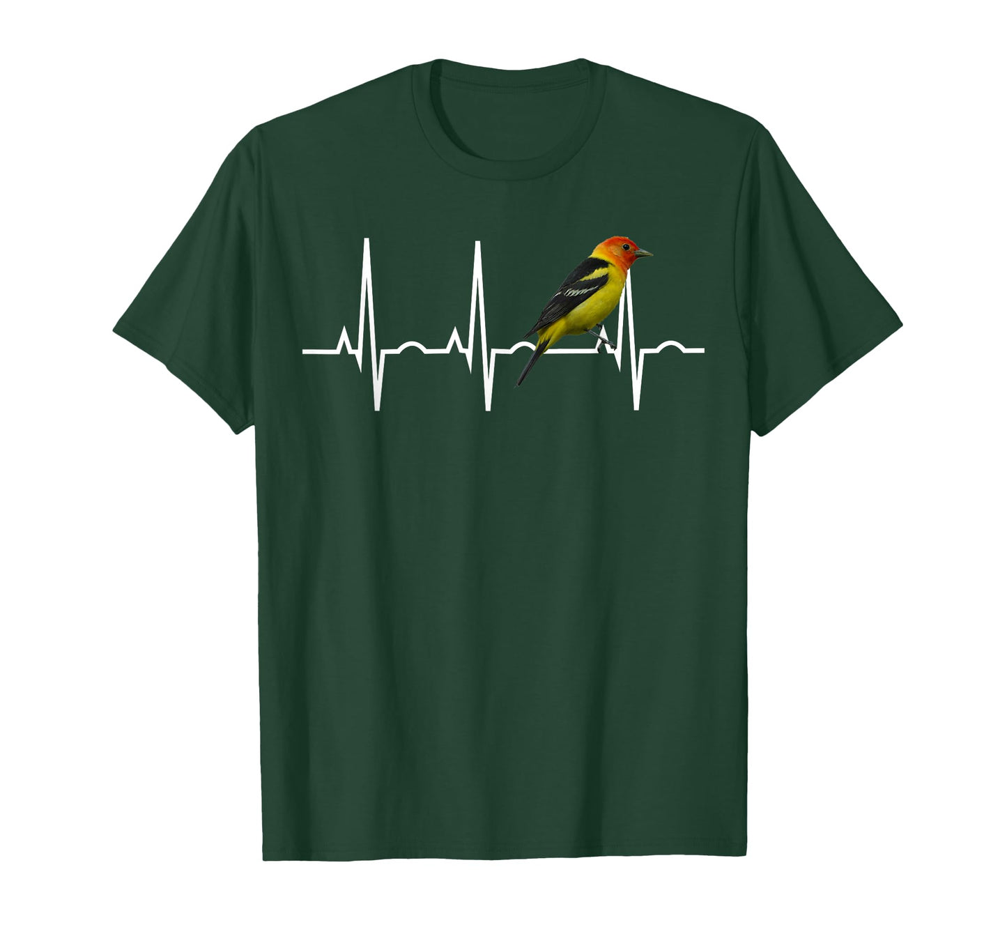 Western Tanager Shirt Songbird Heartbeat Birder Gift T-Shirt T-Shirt