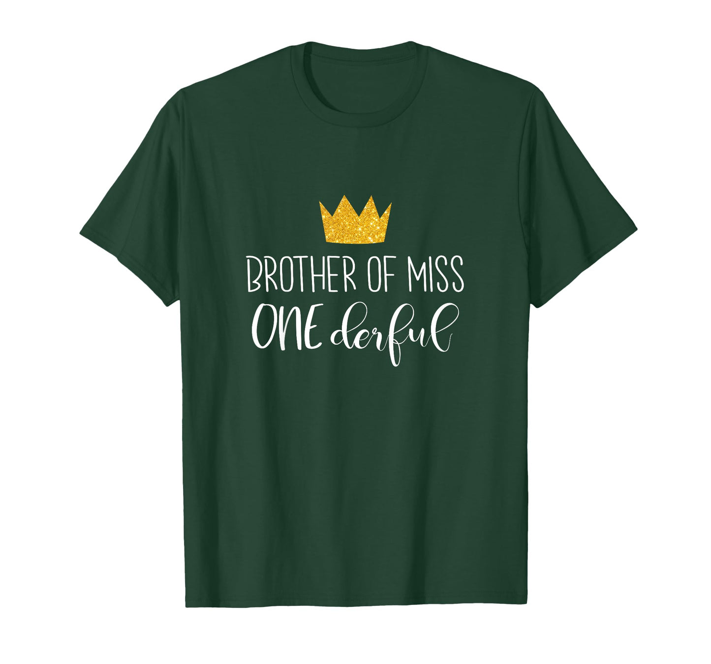Kids Funny Brother Of Miss Onederful Shirt 1st Birthday Of Girl T-Shirt