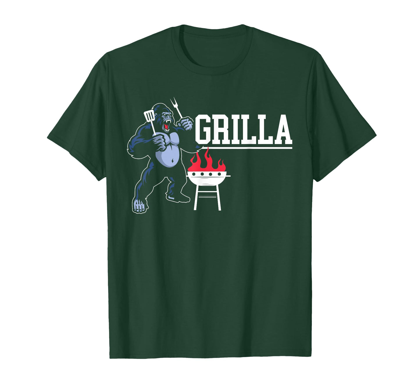 Gorilla BBQ Grilla Grilling Grillmaster Barbecue T-Shirt