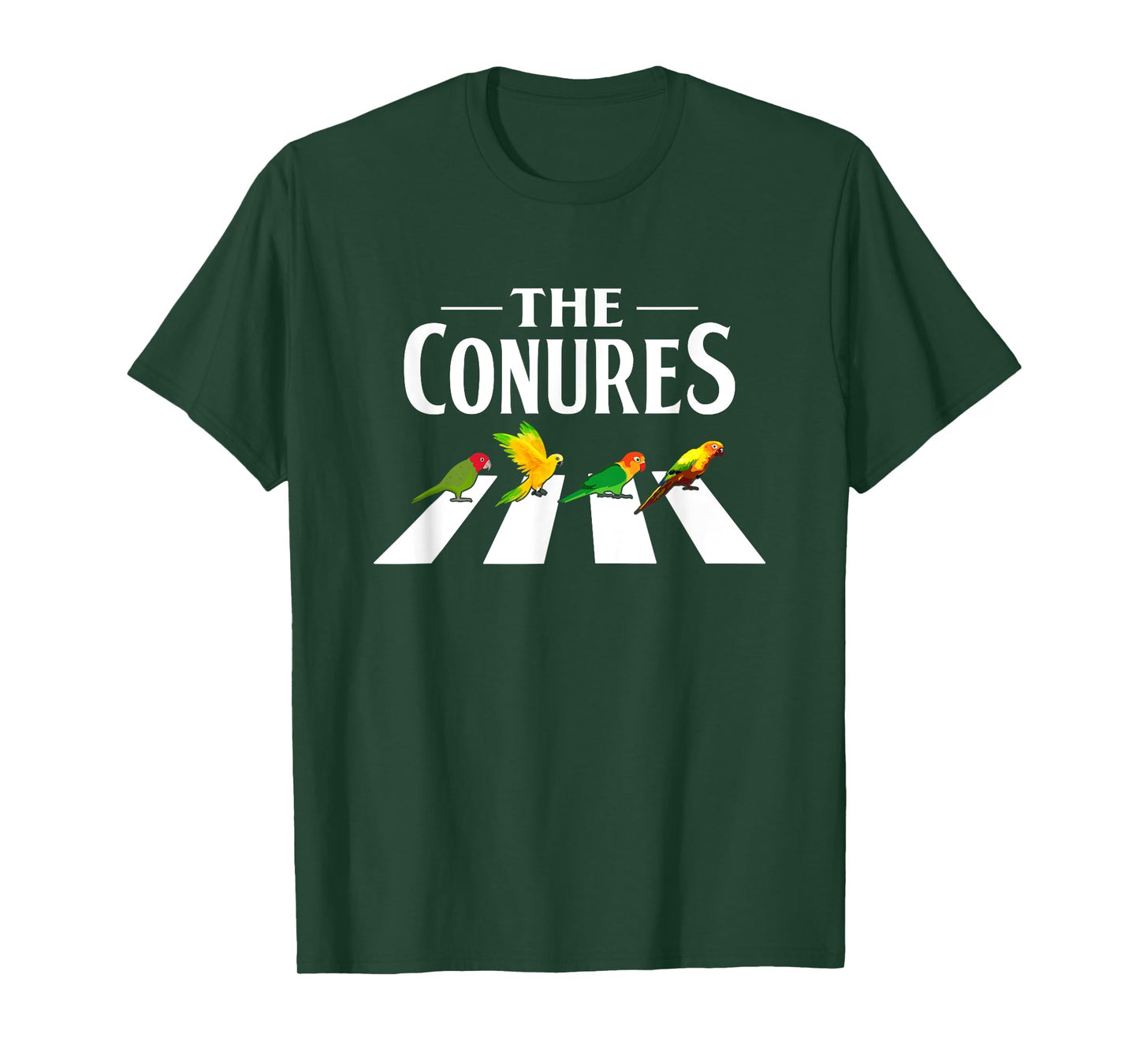 Sun Conure Parrot Pedestrian Design for a Conure Owner T-Shirt, Black, Small