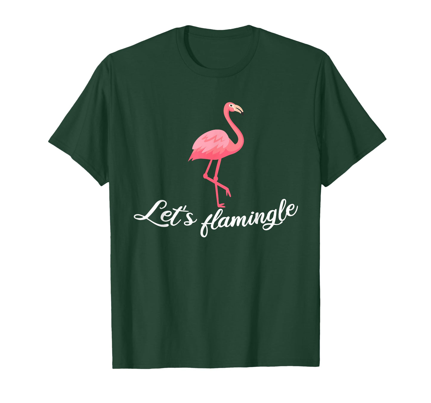 Let's flamingle Funny Tropical Flamingo Bird T-Shirt