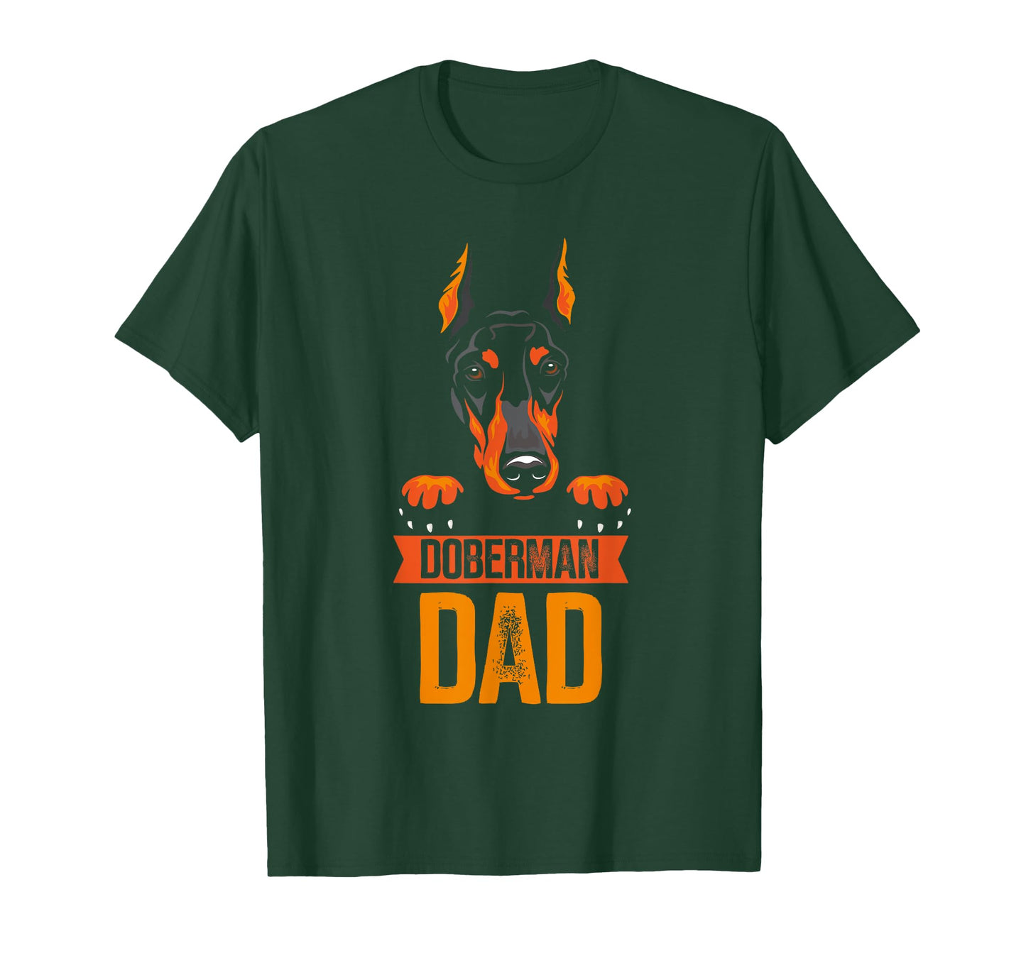 Pinscher Dobermans Doberman Love Owner Father's T-Shirt - Dog Themed - Unisex-Adults - Black - Small - Short Sleeve - Classic Fit - Imported