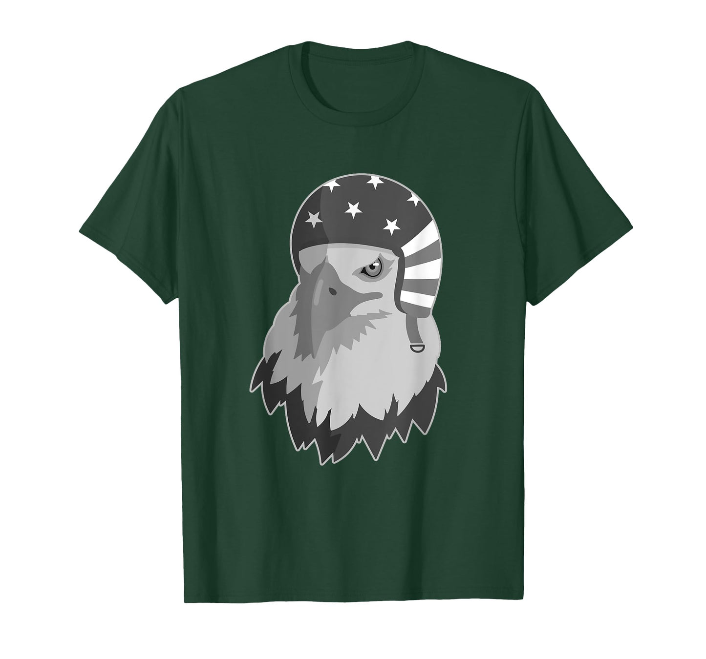 Funny Eagle Mullet Helmet USA 4th Of July American Flag Gift T-Shirt