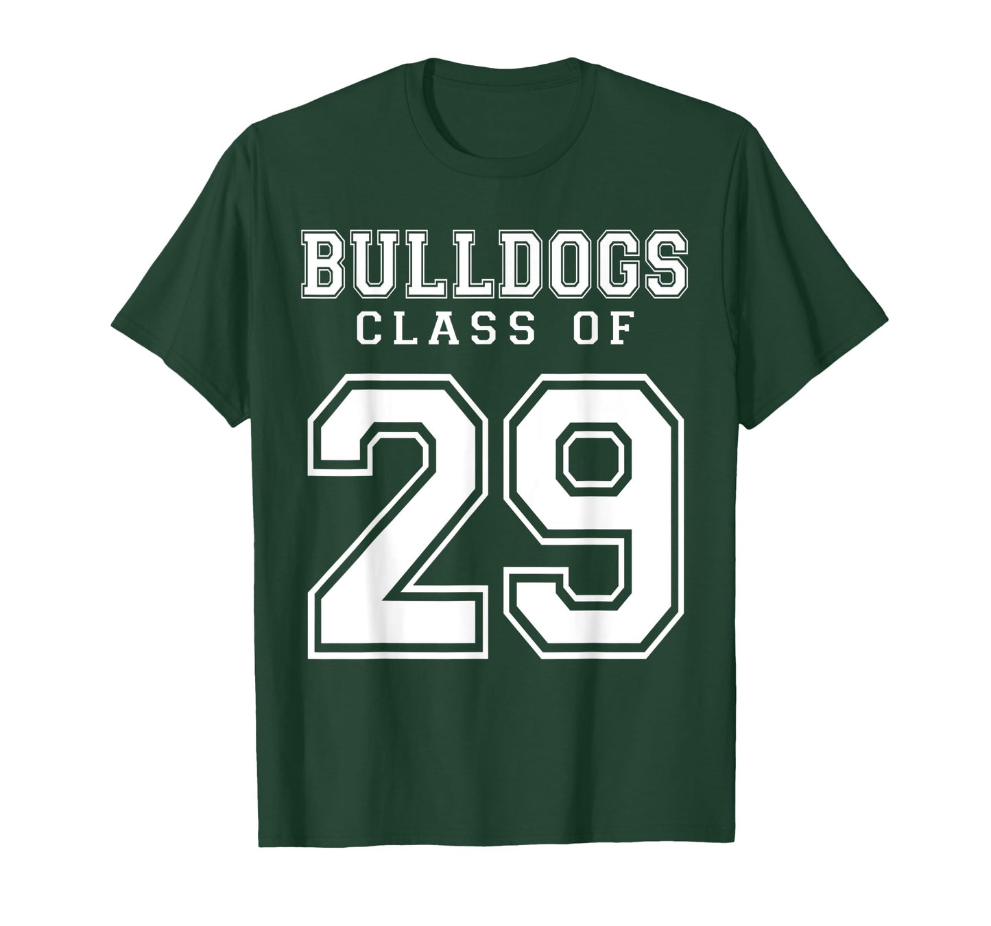 Class Of 2029 Bulldogs Custom Graduation Senior Personalized T-Shirt
