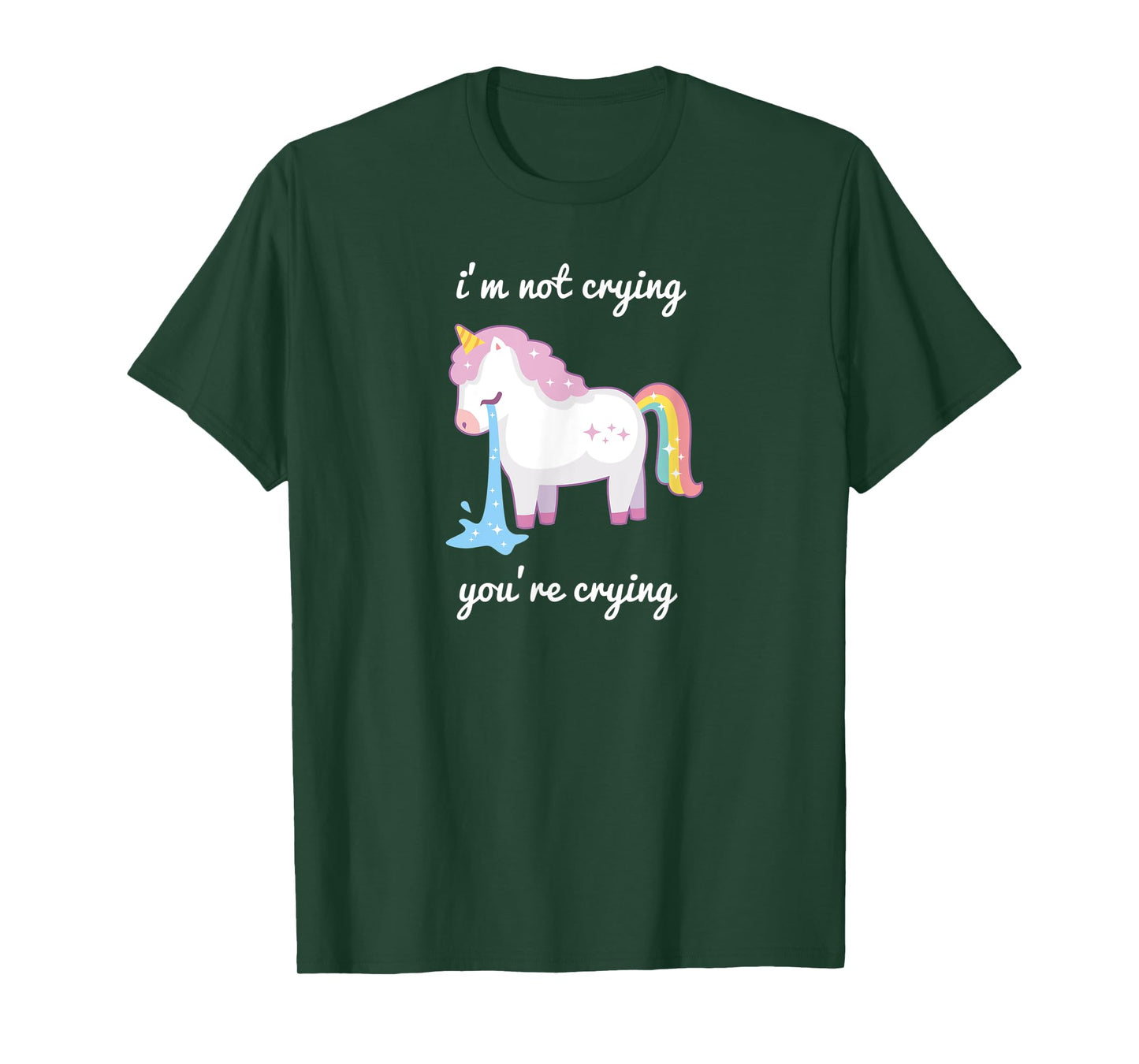 Unicorn meme I'm Not Crying Your Crying rainbow cute T-Shirt