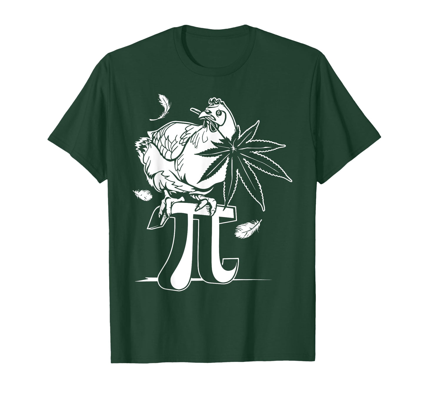 Chicken Pot Pie Pi Leaf Marijuana Cannabis Stoner 420 Weed T-Shirt