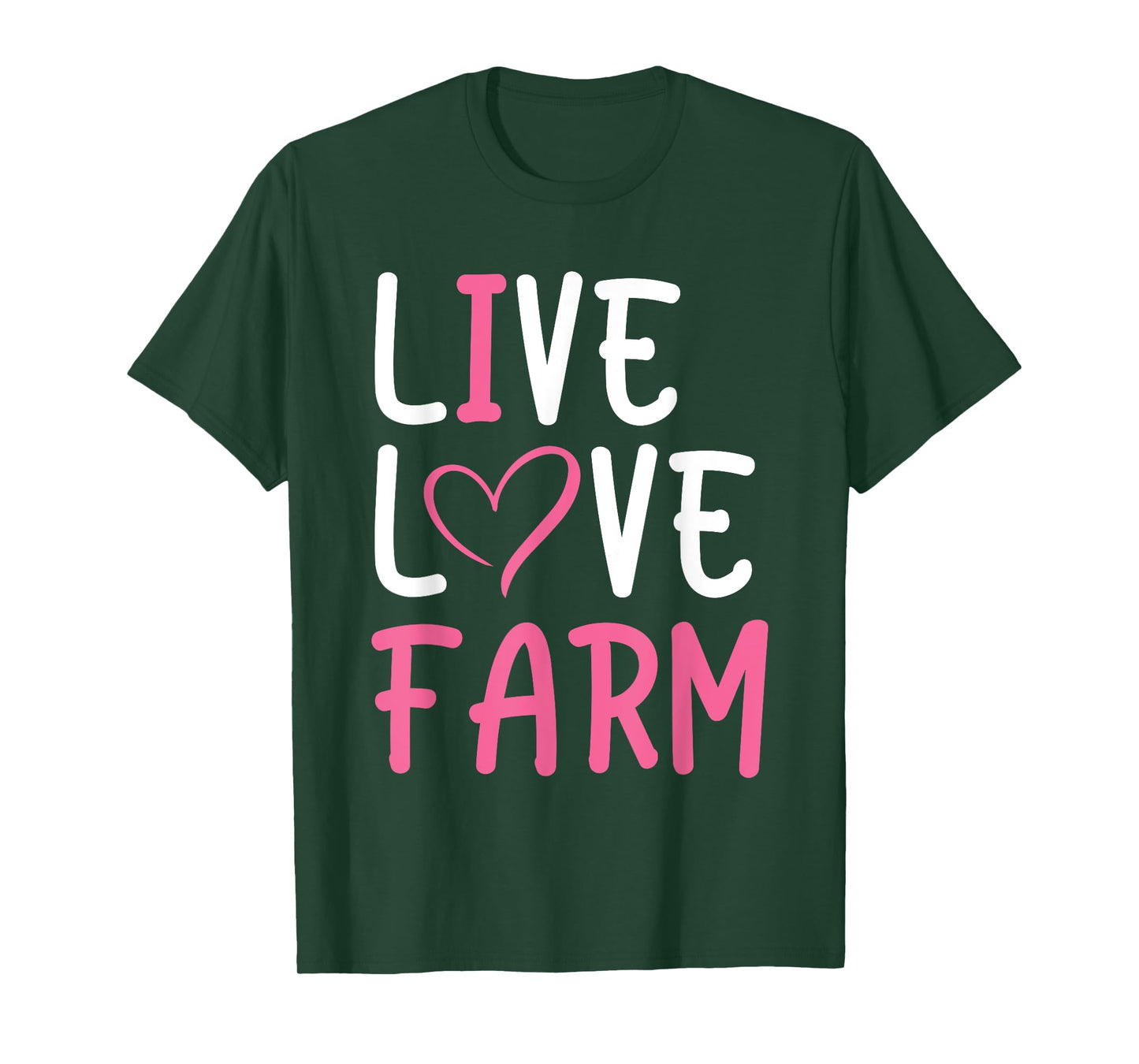 Funny Live Love Farm Lover Graphic Women and Girls Farmer T-Shirt