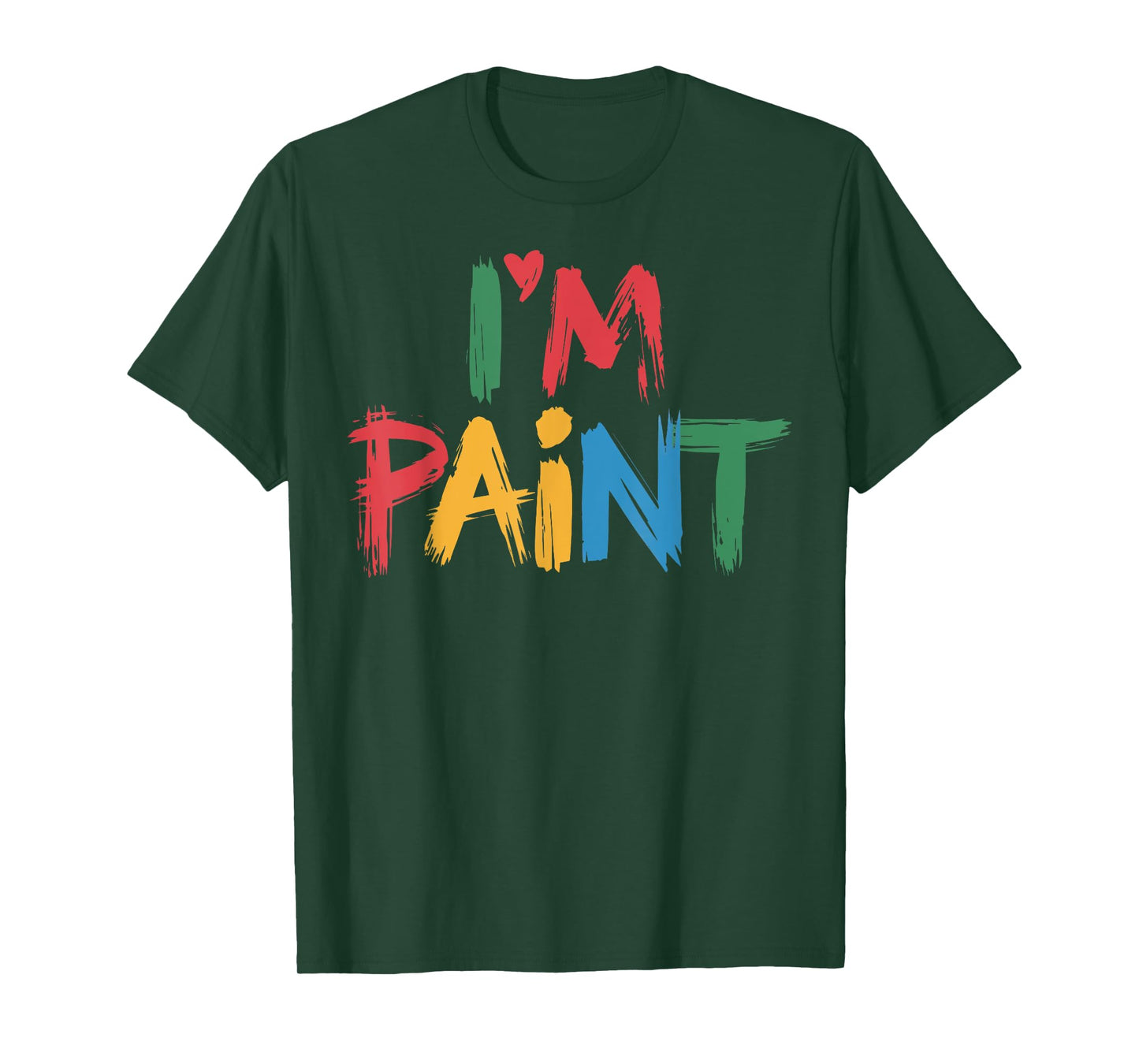 I Heart Love To Finger Paint I'm Paint Cute Couple Valentine T-Shirt