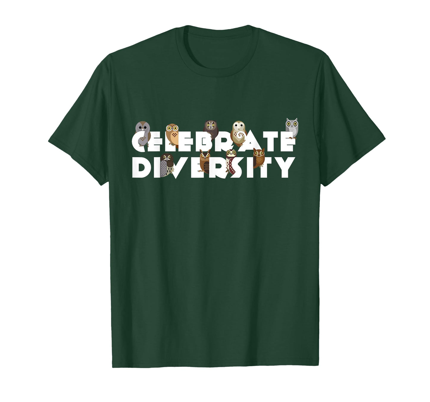 Celebrate Diversity Type of Owls Shirt for Owl Lovers T-Shirt