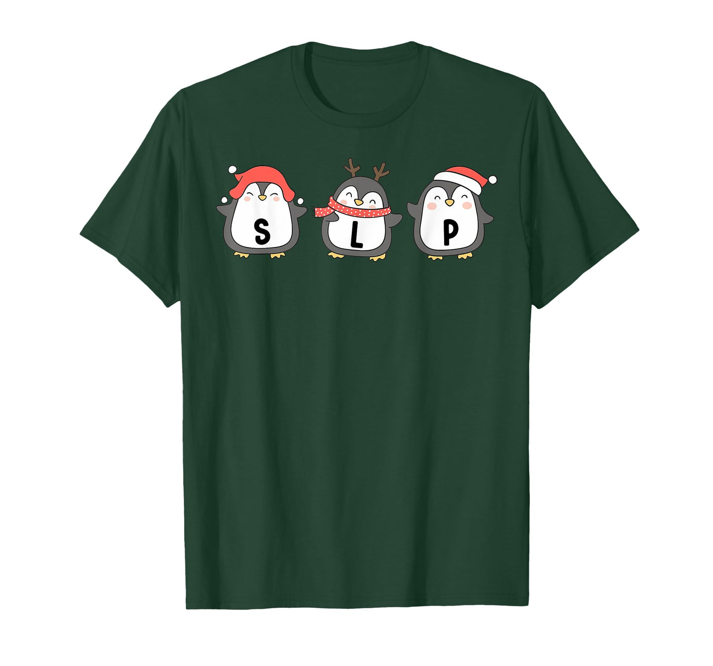 Cute Penguins SLP Christmas Speech Language Pathologist T-Shirt