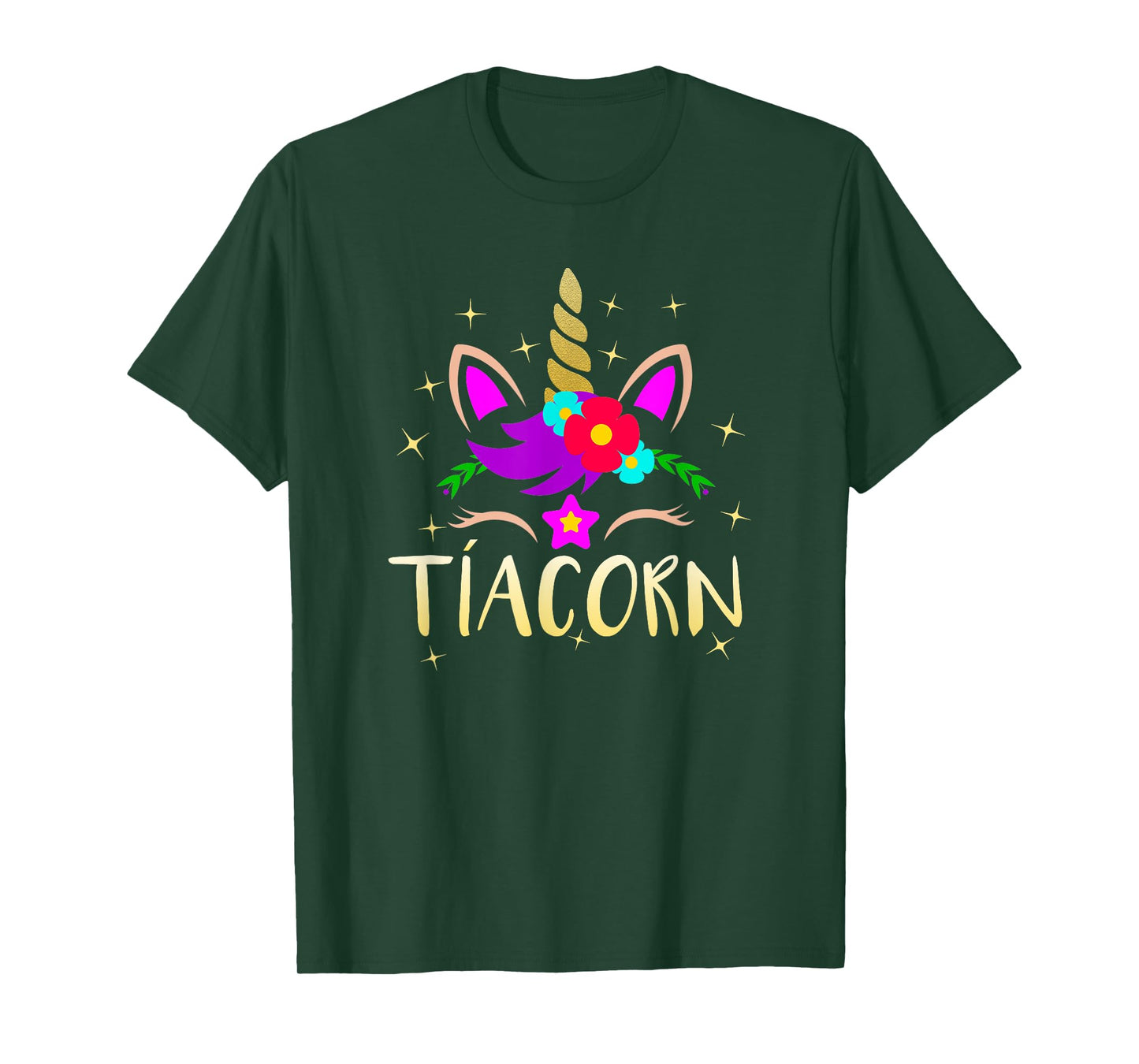 Tiacorn Funny Unicorn Gift For Spanish Aunt T-Shirt
