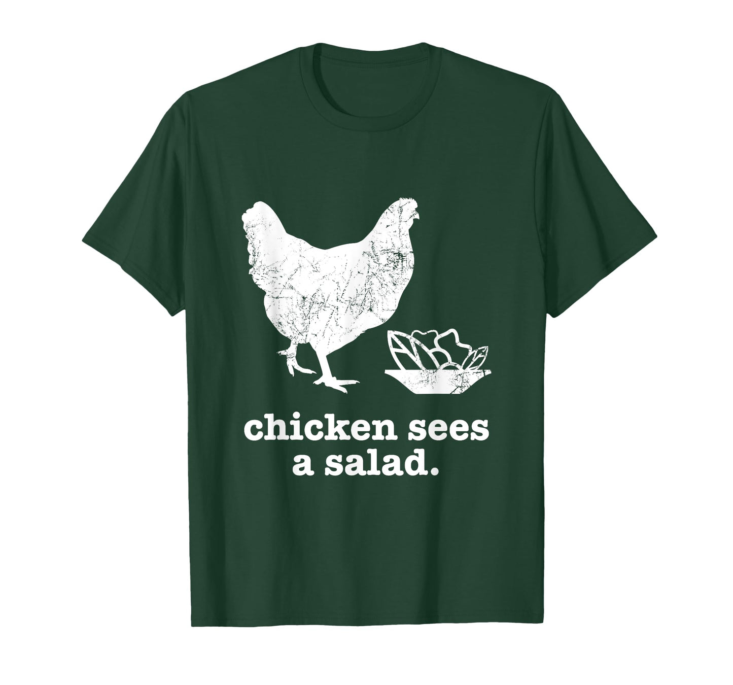 Funny Chicken Caesar Salad Joke Chicken Sees A Salad Dad T-Shirt