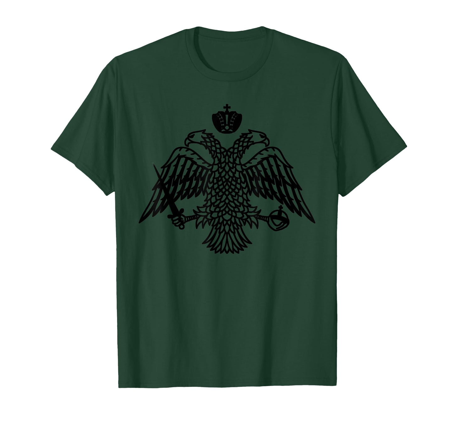 Greece Orthodox Byzantium Cross NIKA Eagle Greek big chest T-Shirt