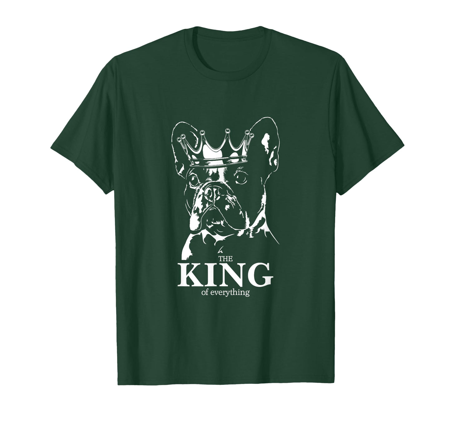 Funny French Bulldog with crown King dog mom dog T-Shirt