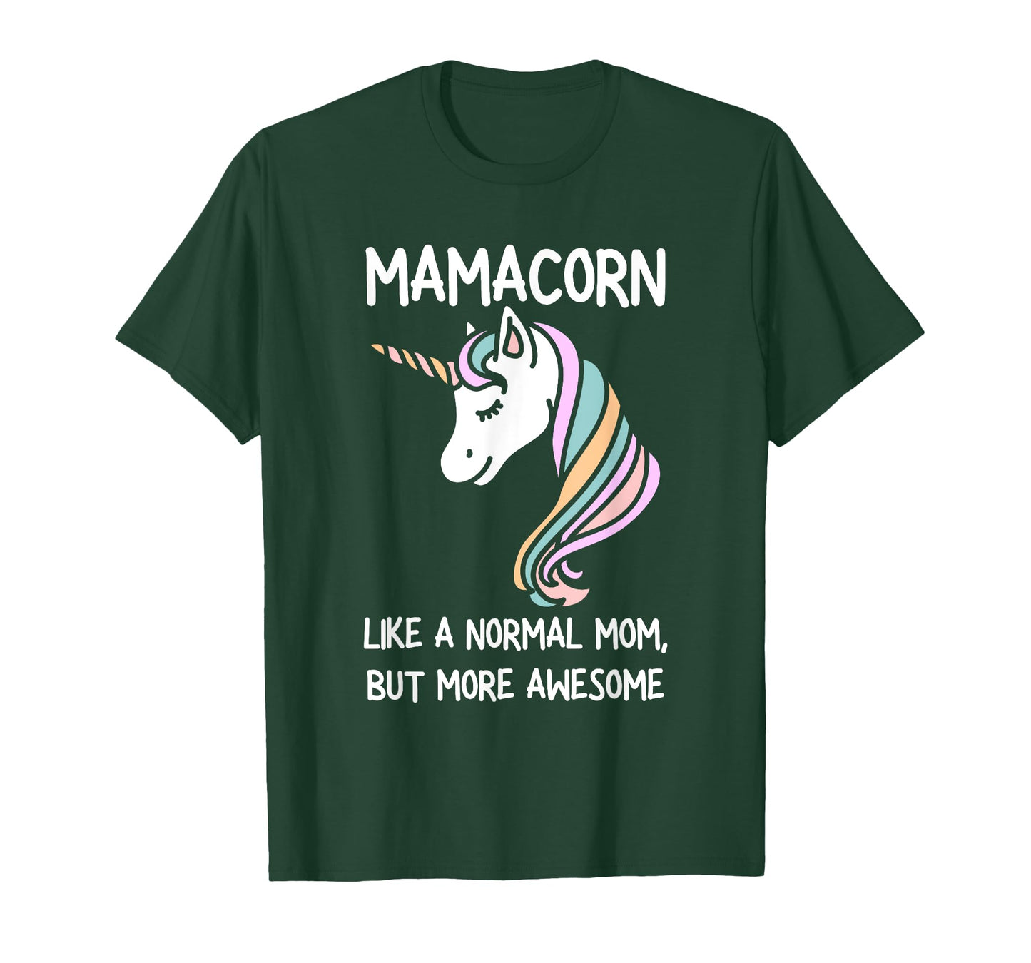 Womens Funny Mamacorn Unicorn Costume Mom Mother's Day T-Shirt