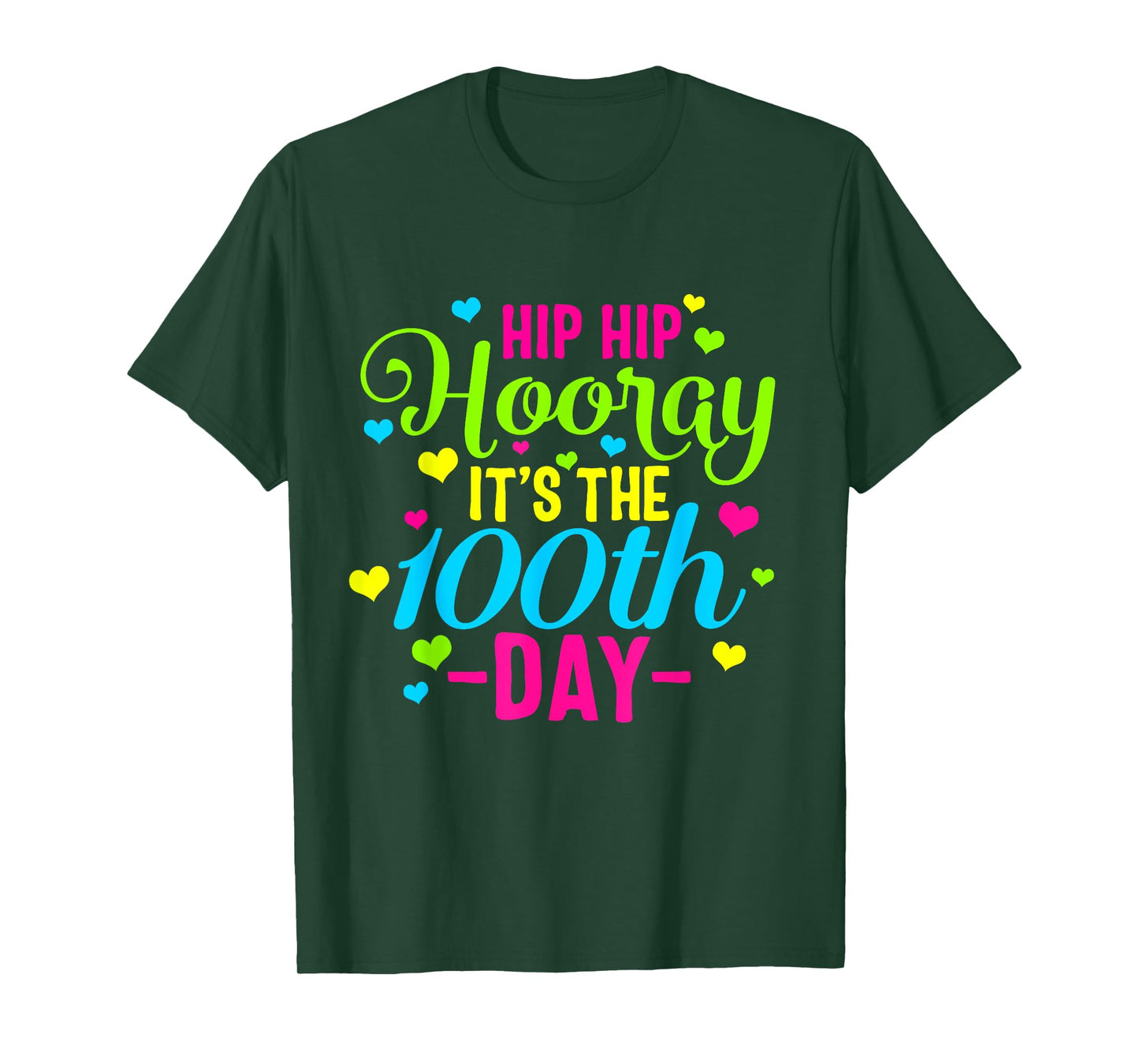 Hip Hooray It's 100th Day Of School Smarter Teacher Class Men Women Girls Kids T-Shirt