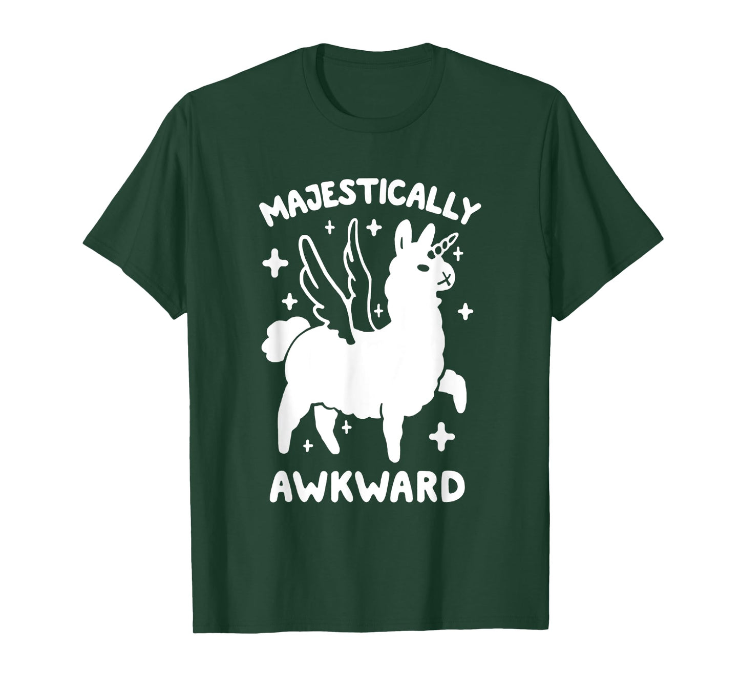 Majestically Awkward Llamacorn Funny Cute Llama T-Shirt