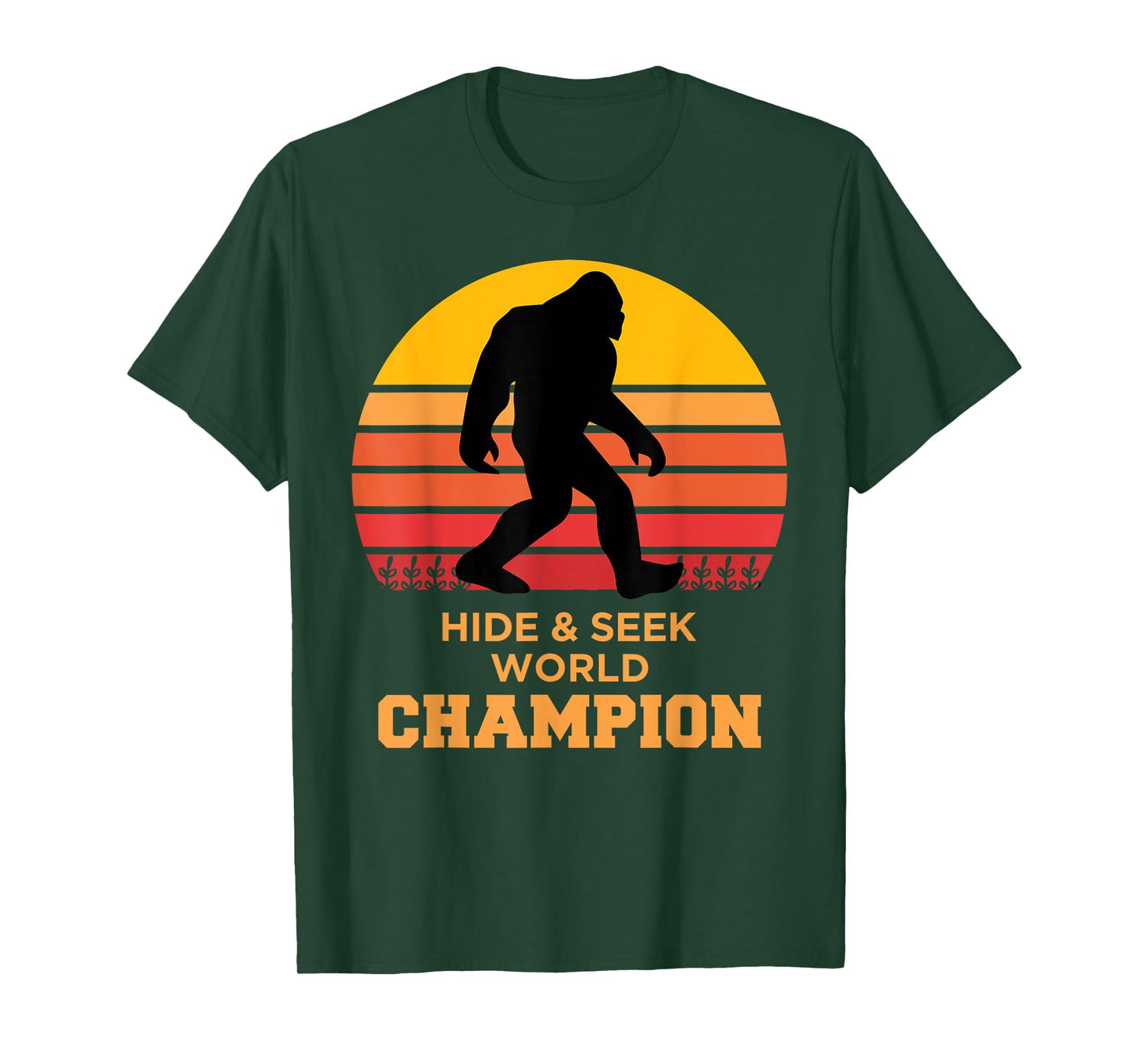 Big Foot T Shirt for Women & Men Hide & Seek World Champion T-Shirt