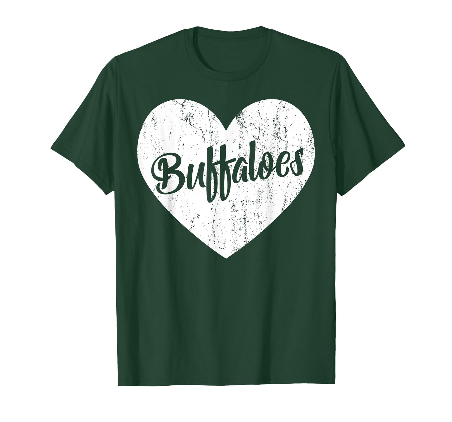 Buffaloes School Sports Fan Team Spirit Mascot Heart Gift T-Shirt