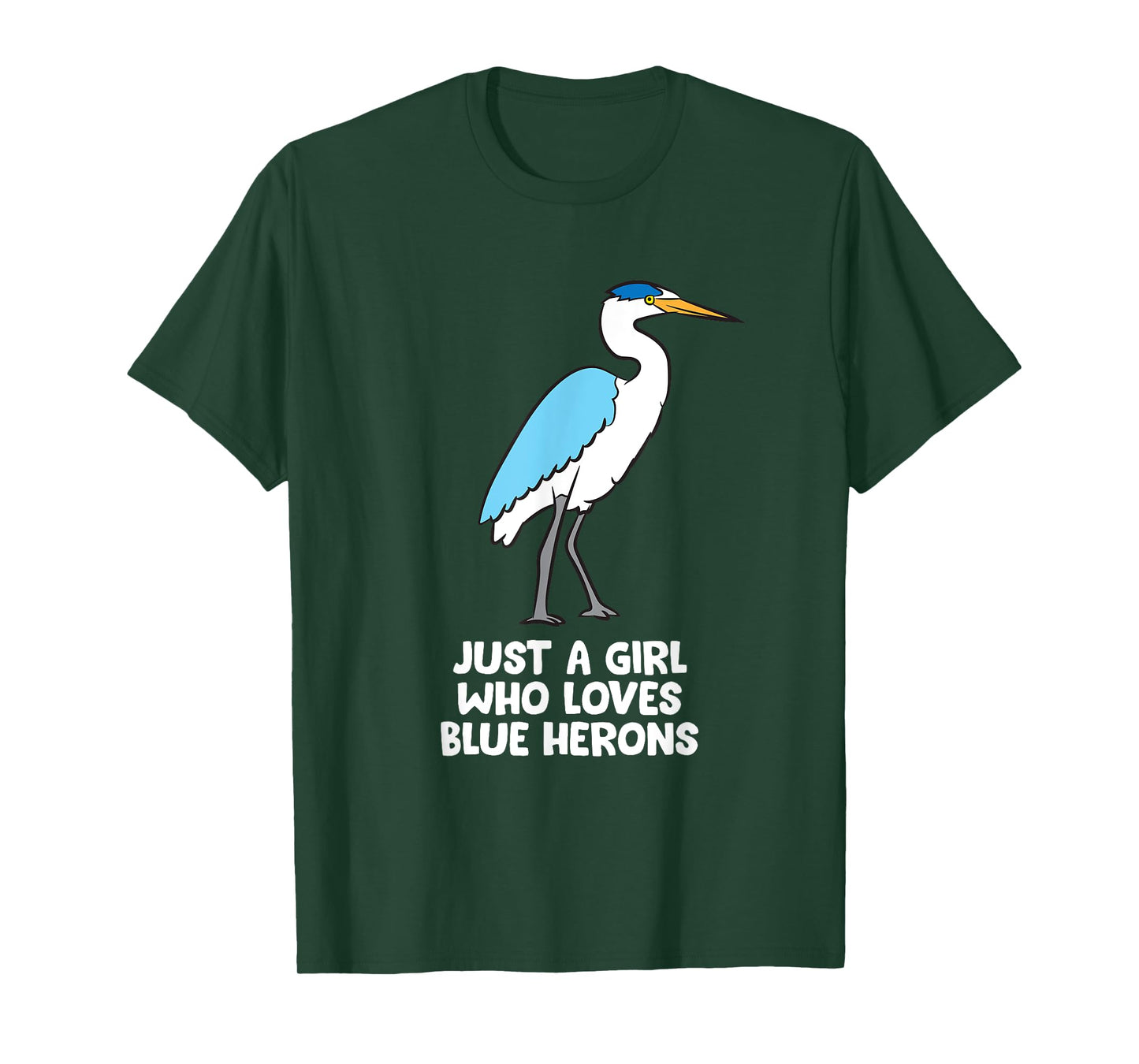 Just a Girl Who Loves Great Blue Heron Birds T-Shirt