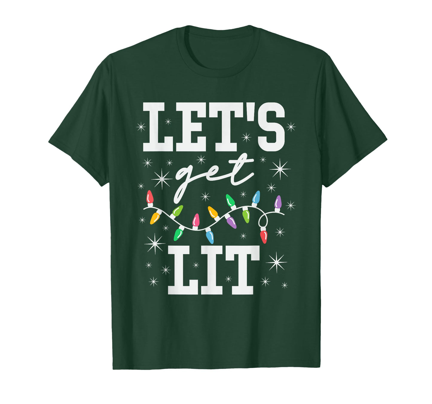Let's Get Lit Funny Christmas Gifts T-Shirt