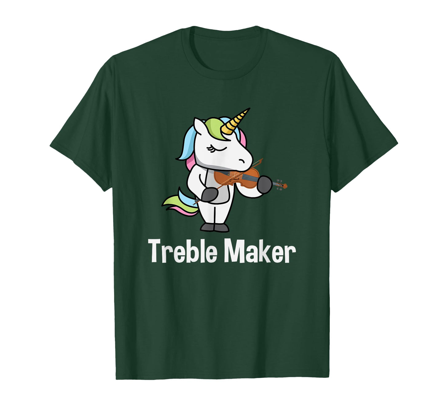Violinist Shirt for Girls - Treble Maker Unicorn Violin Gift T-Shirt