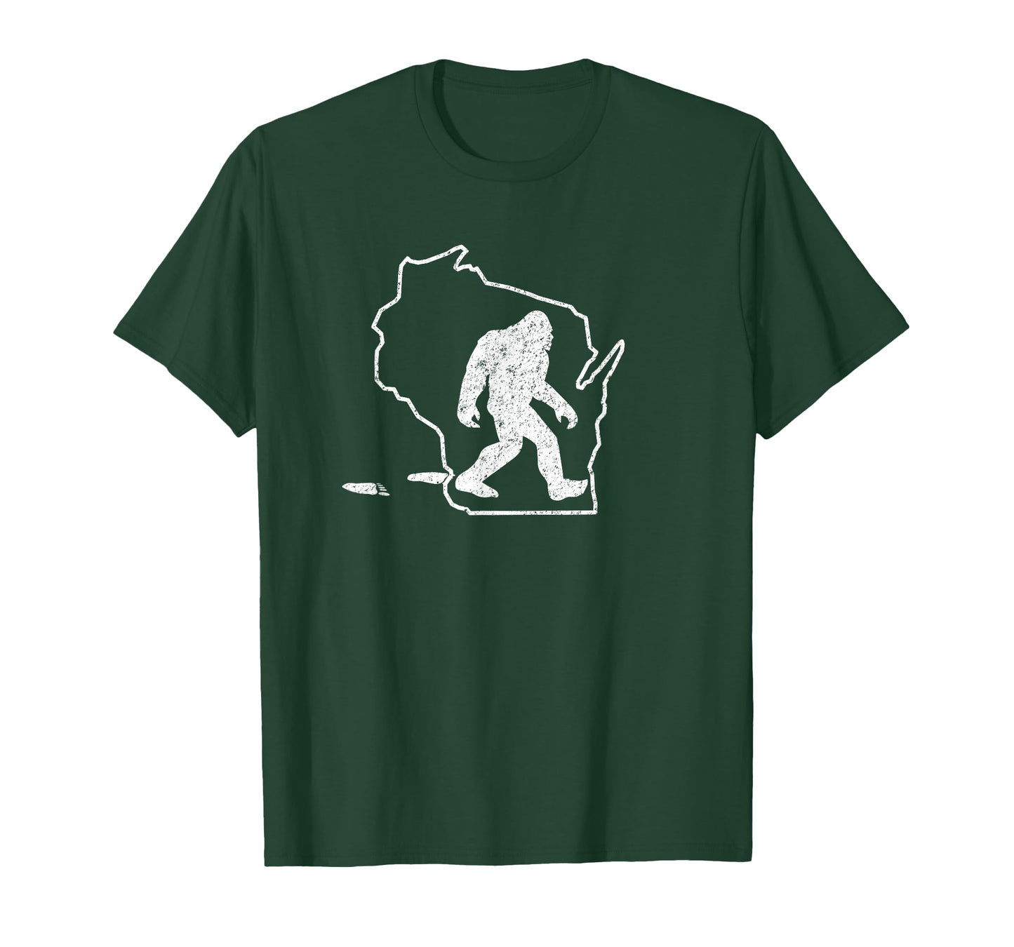 Wisconsin State Pride Vintage Bigfoot Hunter T Shirt
