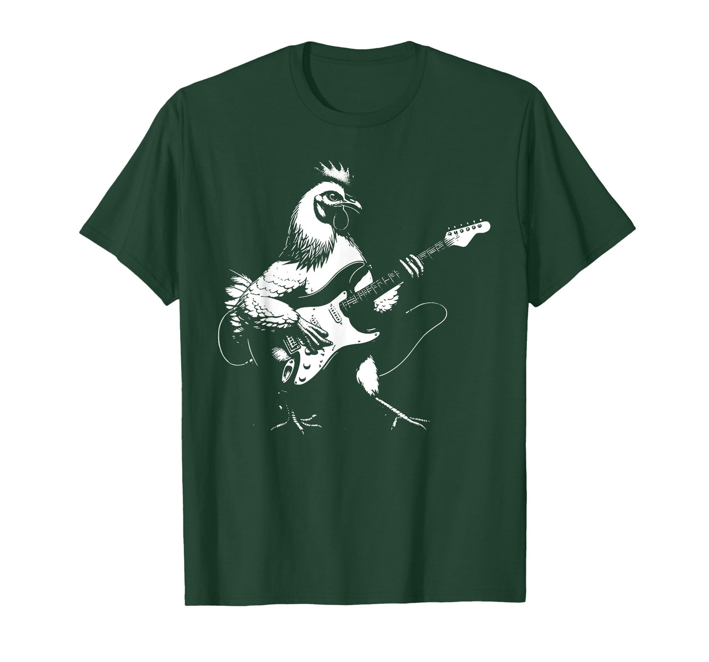 Chicken Playing Bass Guitar Shirt Men Animal Playing Guitar T-Shirt