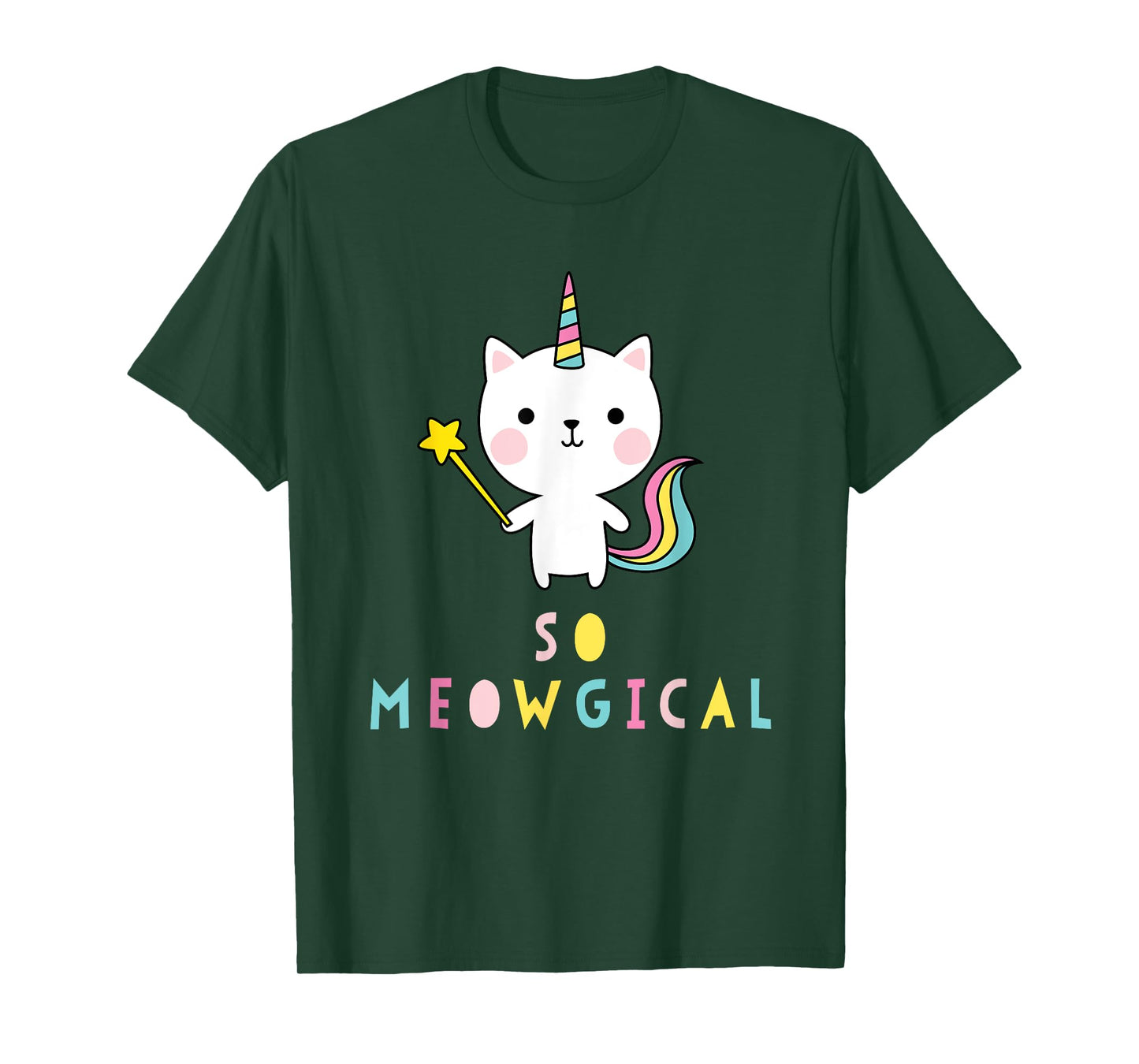 So Meowgical Caticorn Cat Unicorn Rainbow Kittycorn Cute T-Shirt