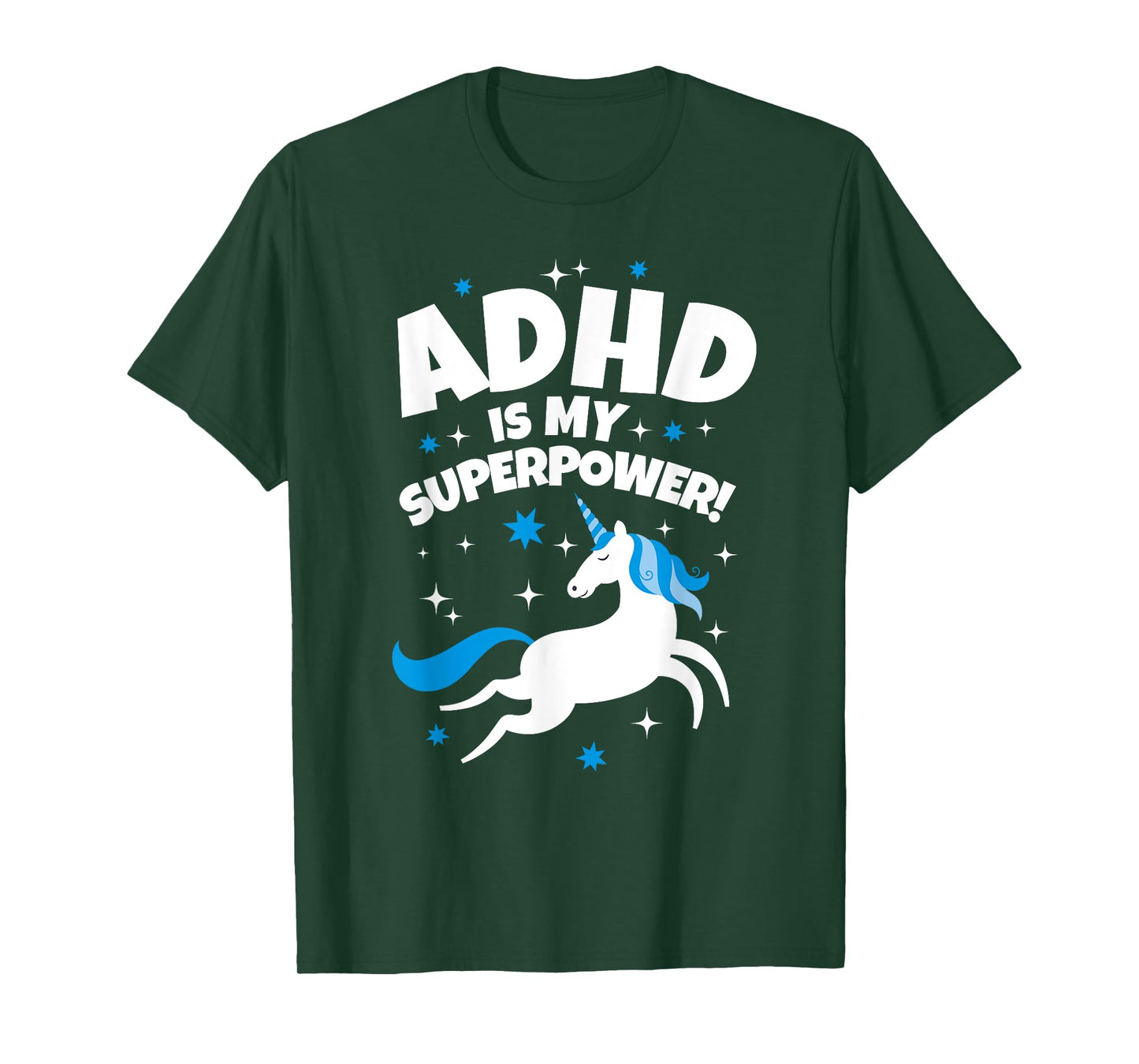 ADHD is My Superpower Funny Unicorn T-Shirt