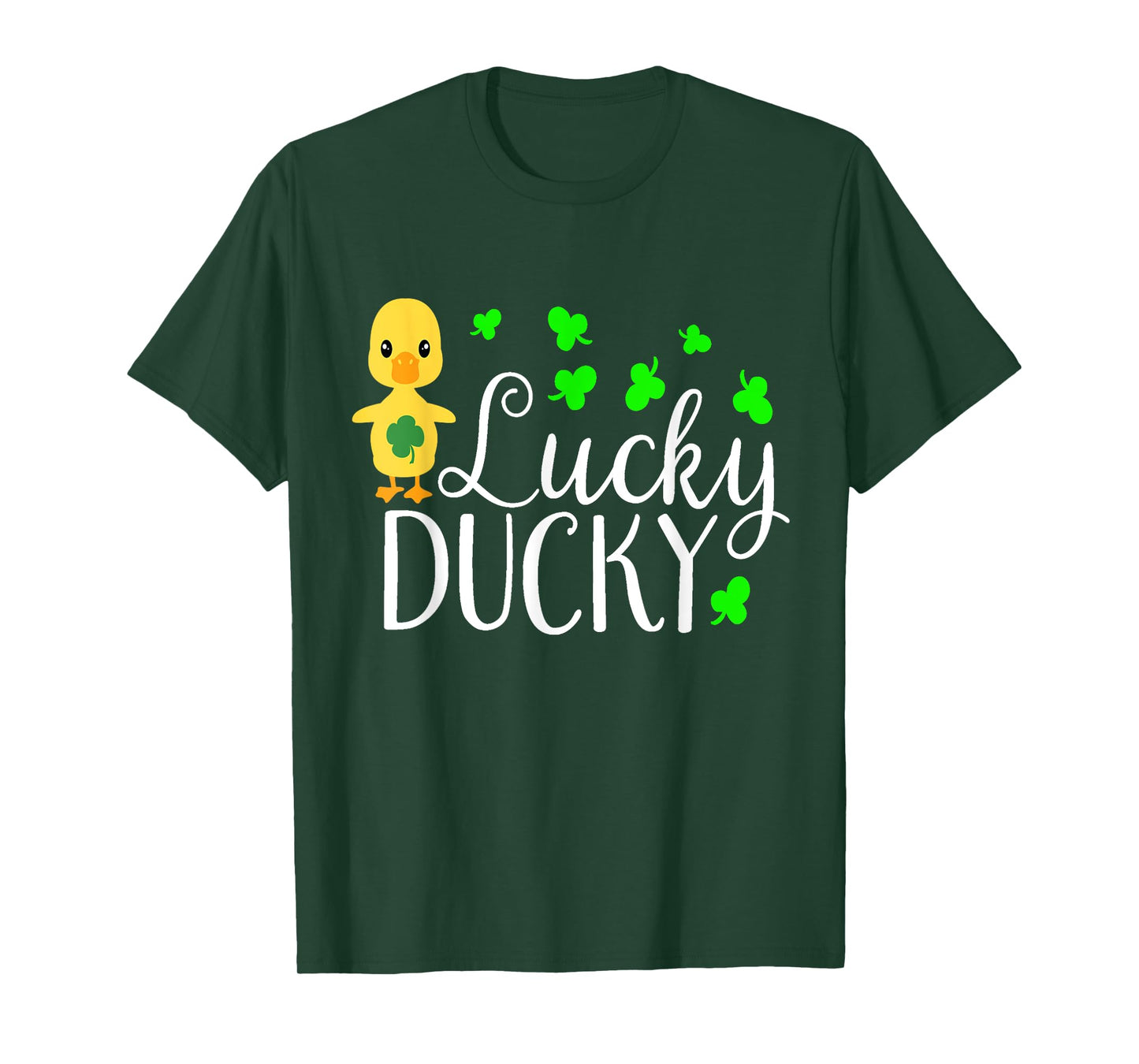 Lucky Ducky Cute Irish Duck Bird Ireland Kids School T-Shirt