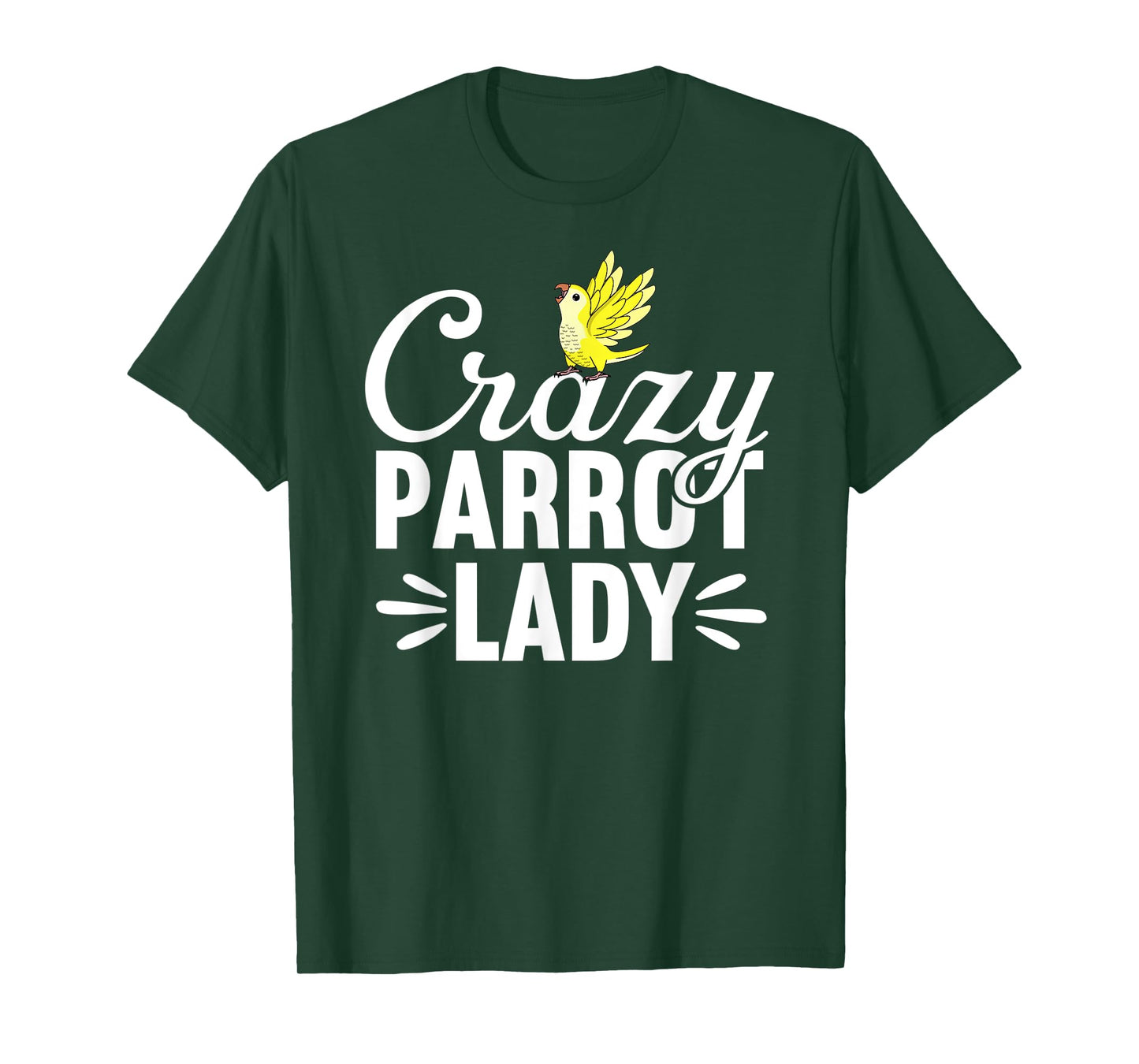 Crazy Parrot Lady | Yellow Lutino Monk Parakeet Quaker T-Shirt