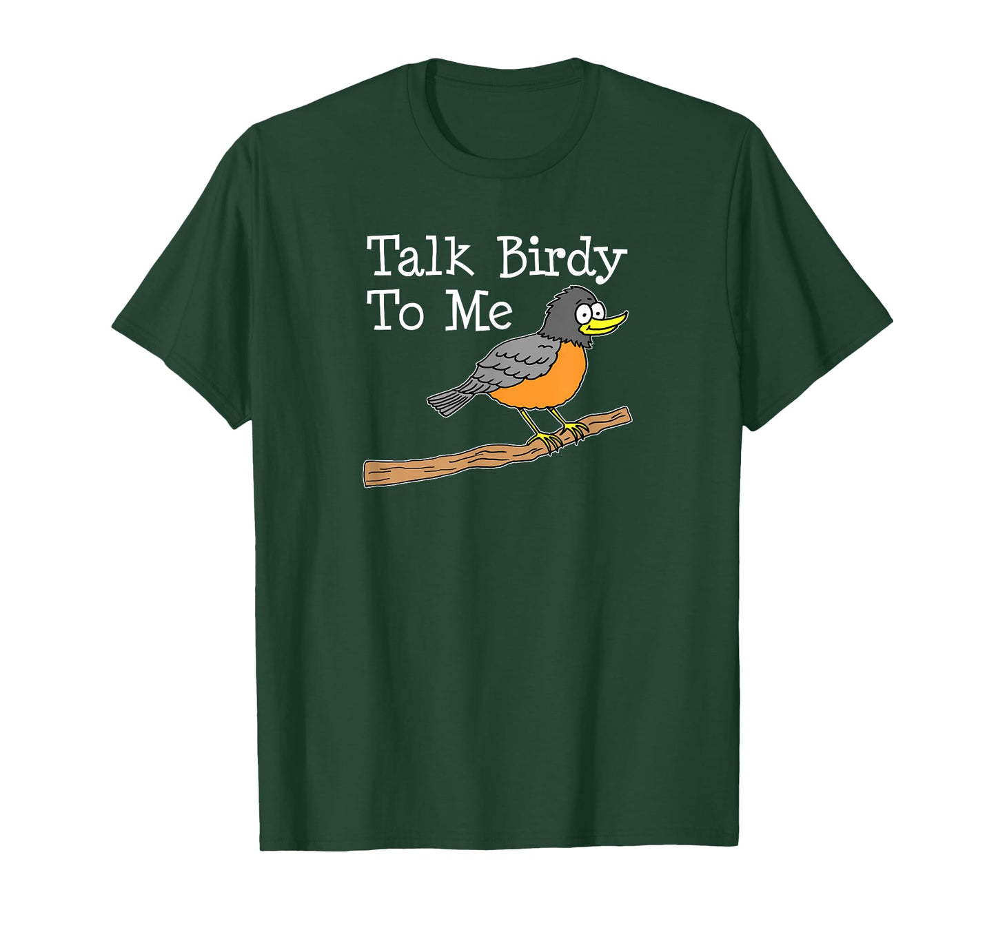Talk Birdy To Me Funny Cartoon Bird Pun Bird Watcher T-Shirt