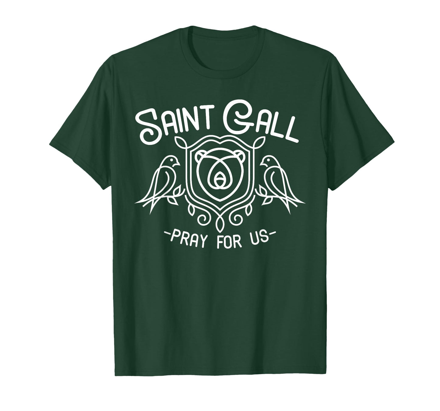 Saint Gall Gallus Bird Lover Gifts Catholic Irish Saints T-Shirt