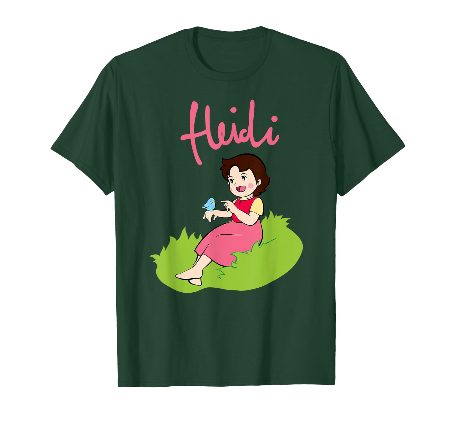 Heidi im Gras Zeichentrick TV Serie Retro Kindeheitshelden T-Shirt