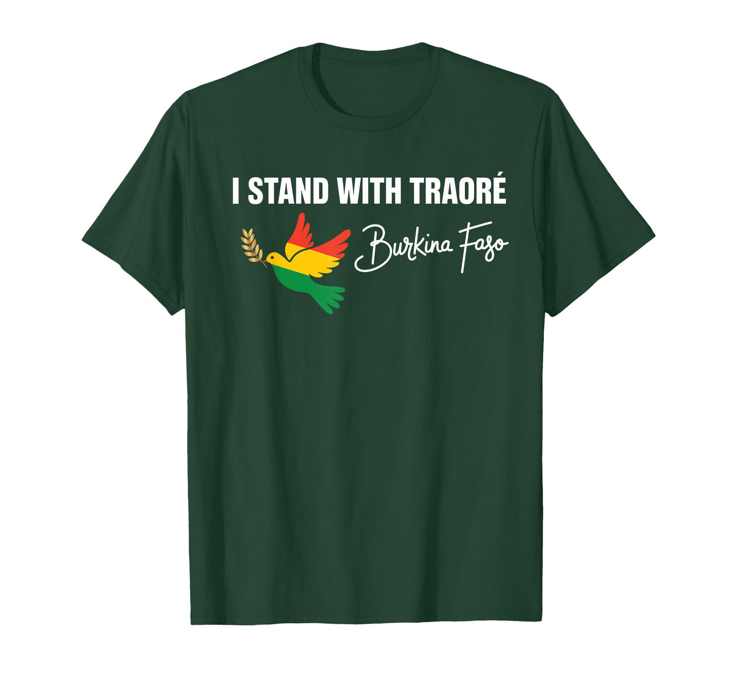 I Stand With Burkina Faso-Ibrahim Traoré Retro Bird T-Shirt