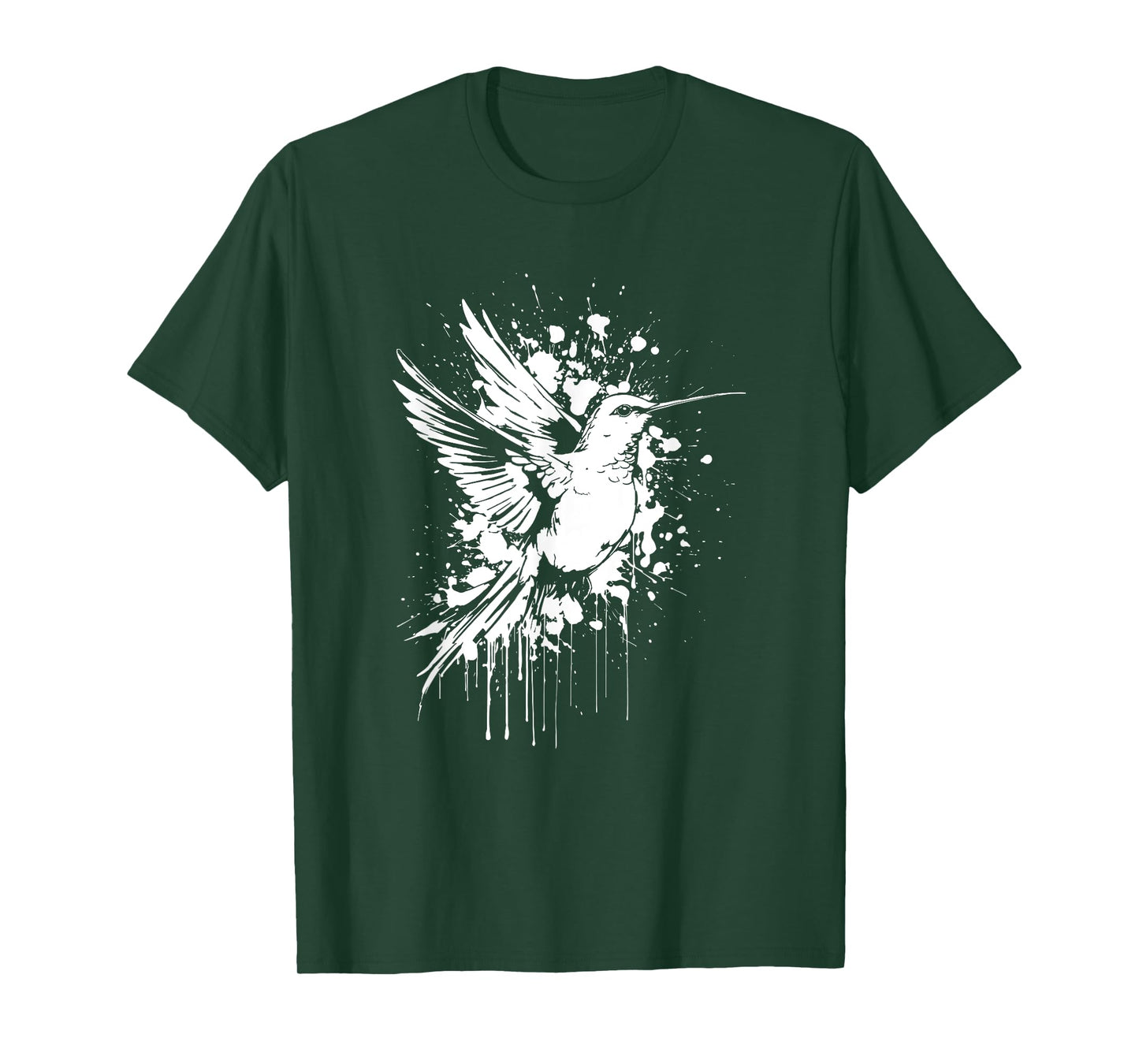 Hummingbird Birdwatching Ornithology Watercolor Hummingbird T-Shirt