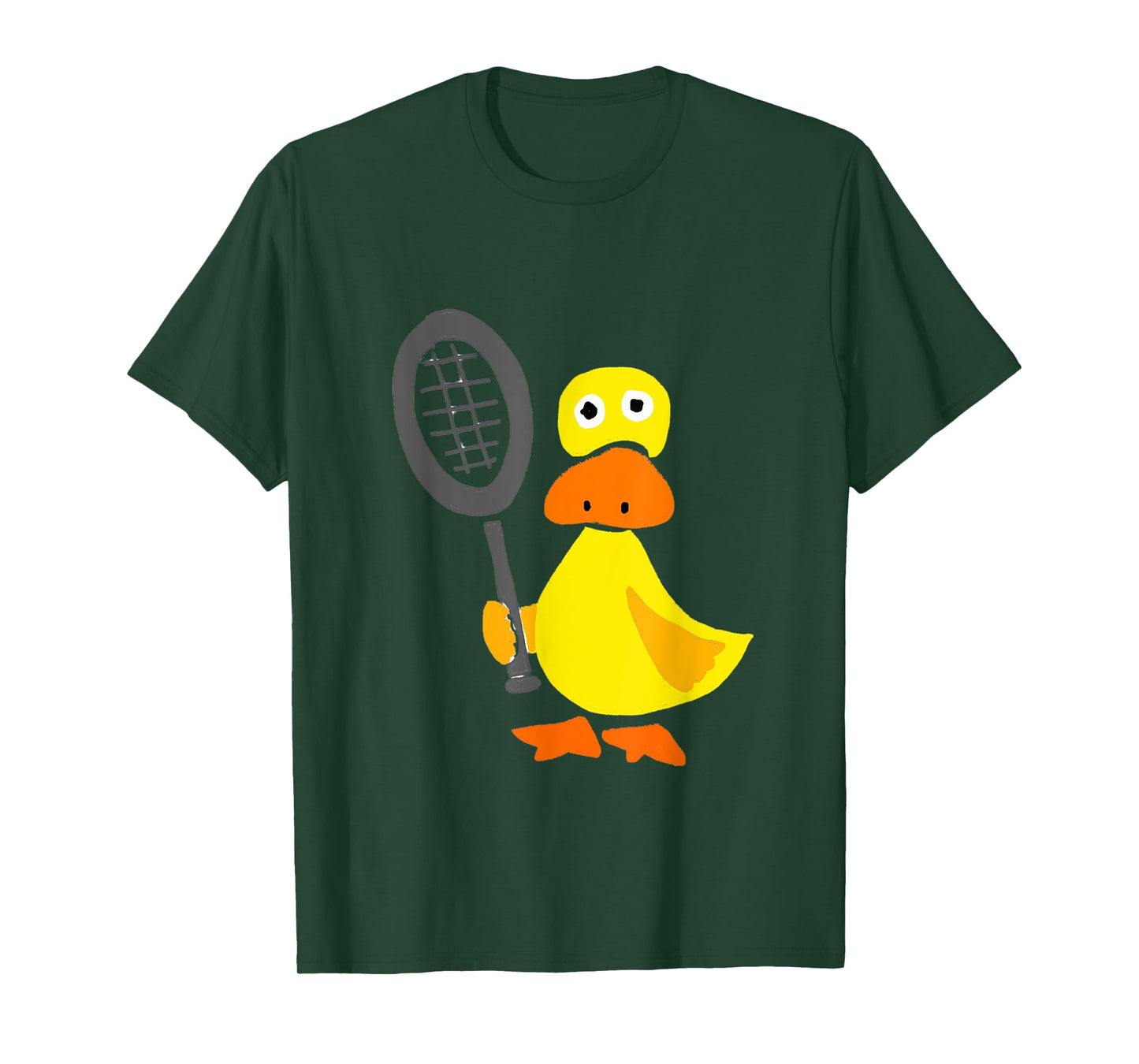 Smileteessportsa Funny Duck Playing Tennis Cartoon T-Shirt