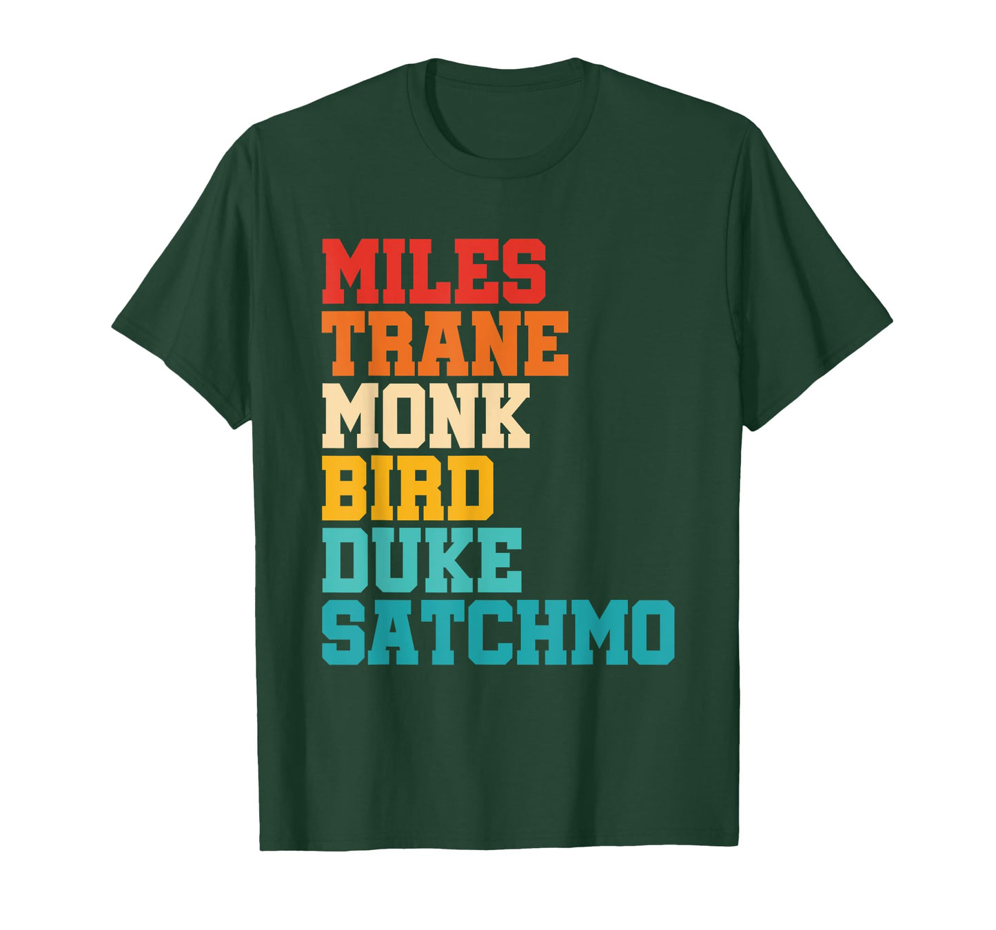 Miles Trane Monk Bird Duke Satchmo T-Shirt