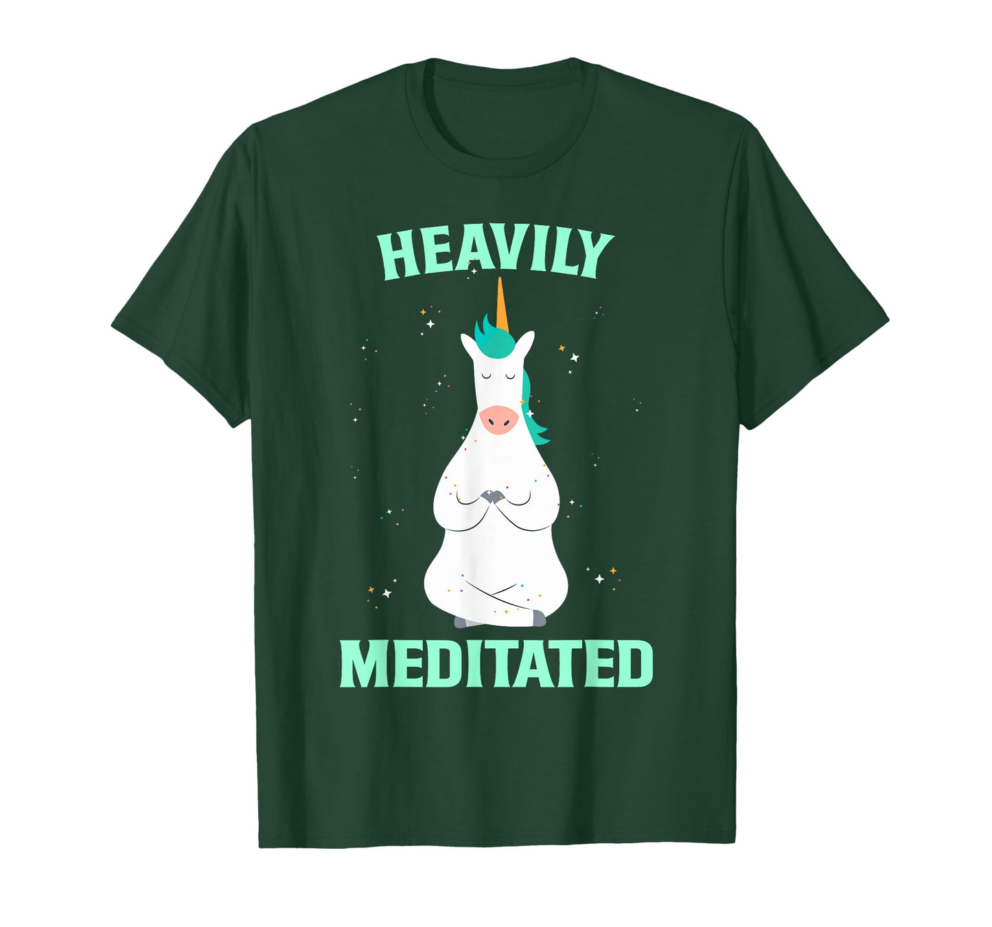 Unicorn Heavily Meditated Funny Yoga Meditation T-Shirt