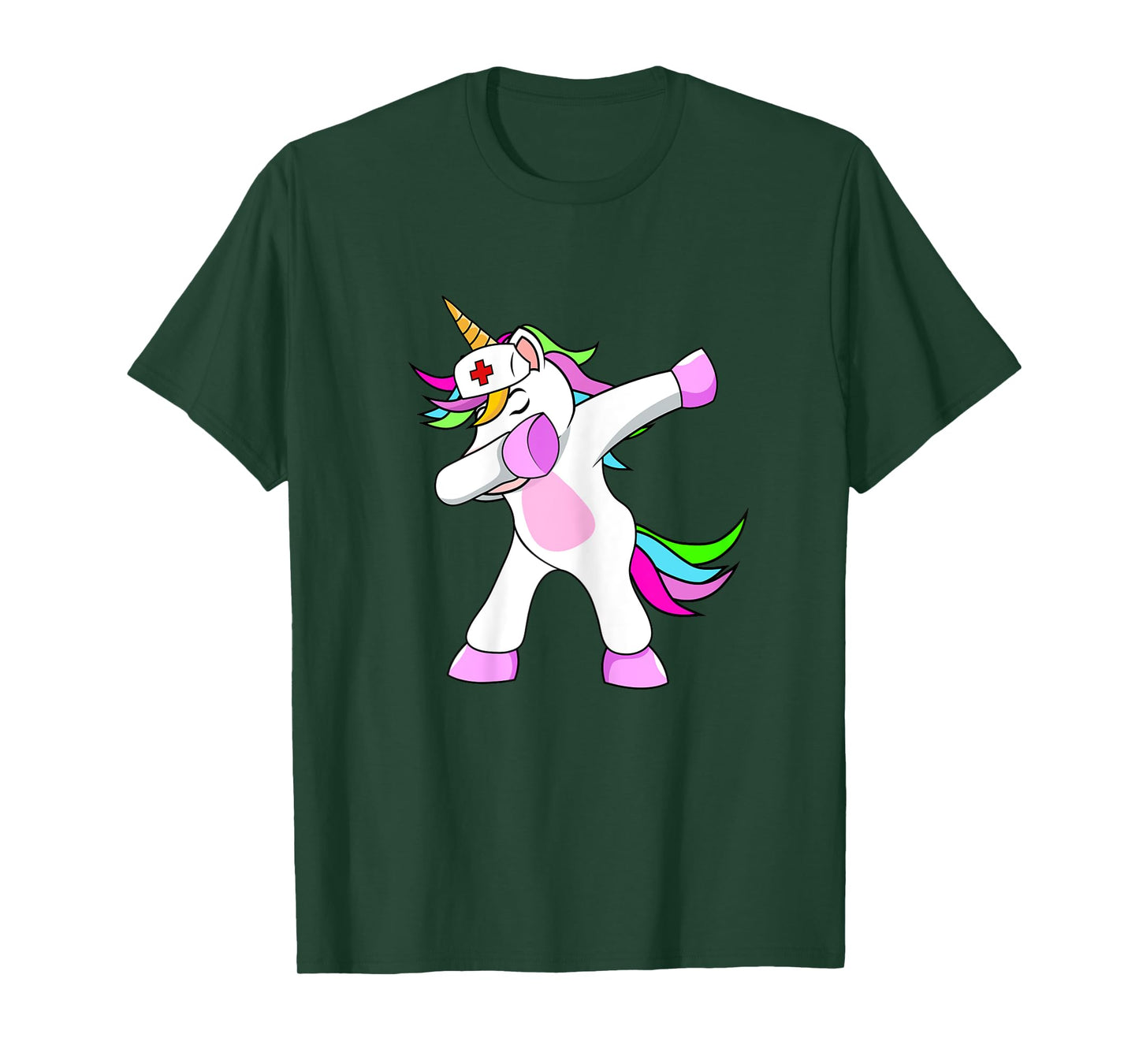 Dabbing Unicorn Nurse Girl Shirt Nursing Angel T-Shirt
