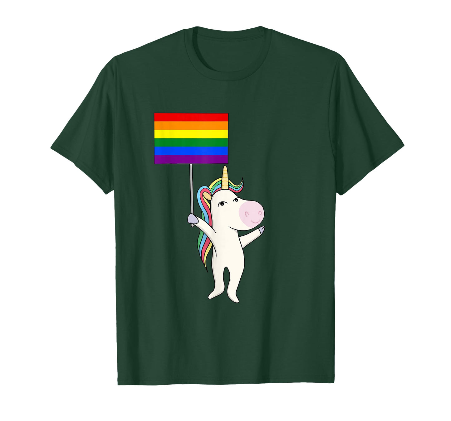 Gay Unicorn LGBT Flag Pride Lesbian Trans Transgender Queer T-Shirt