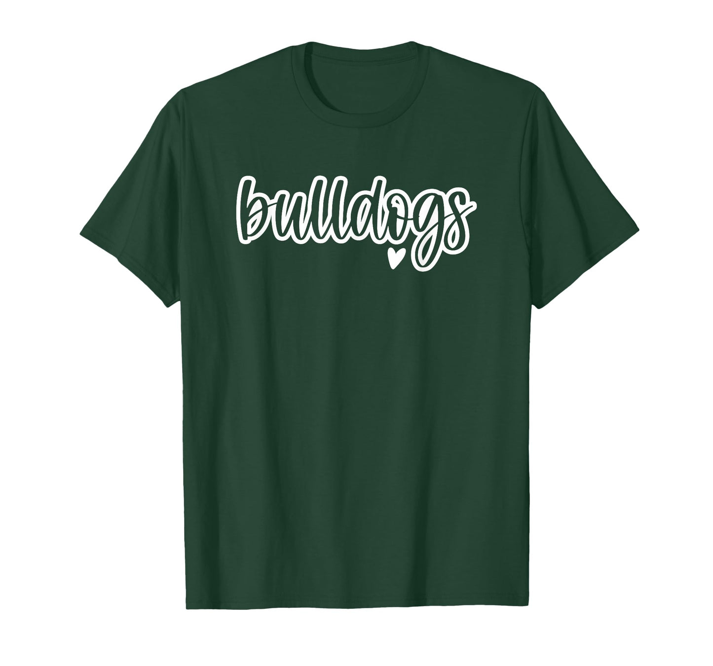 Cute Bulldogs Script Game Mascot Day - Matching Team Color T-Shirt