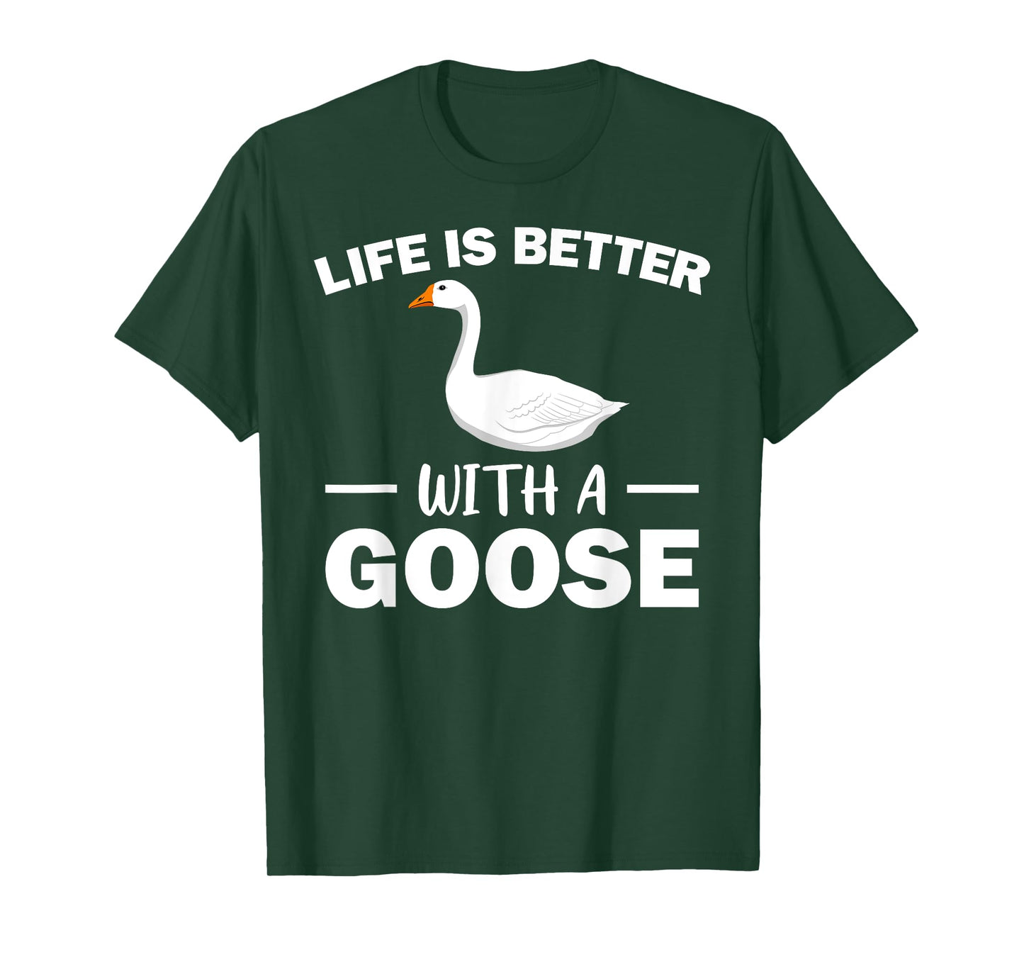 Cute Goose Design For Men Women Toddler Grey White Goose Fan T-Shirt