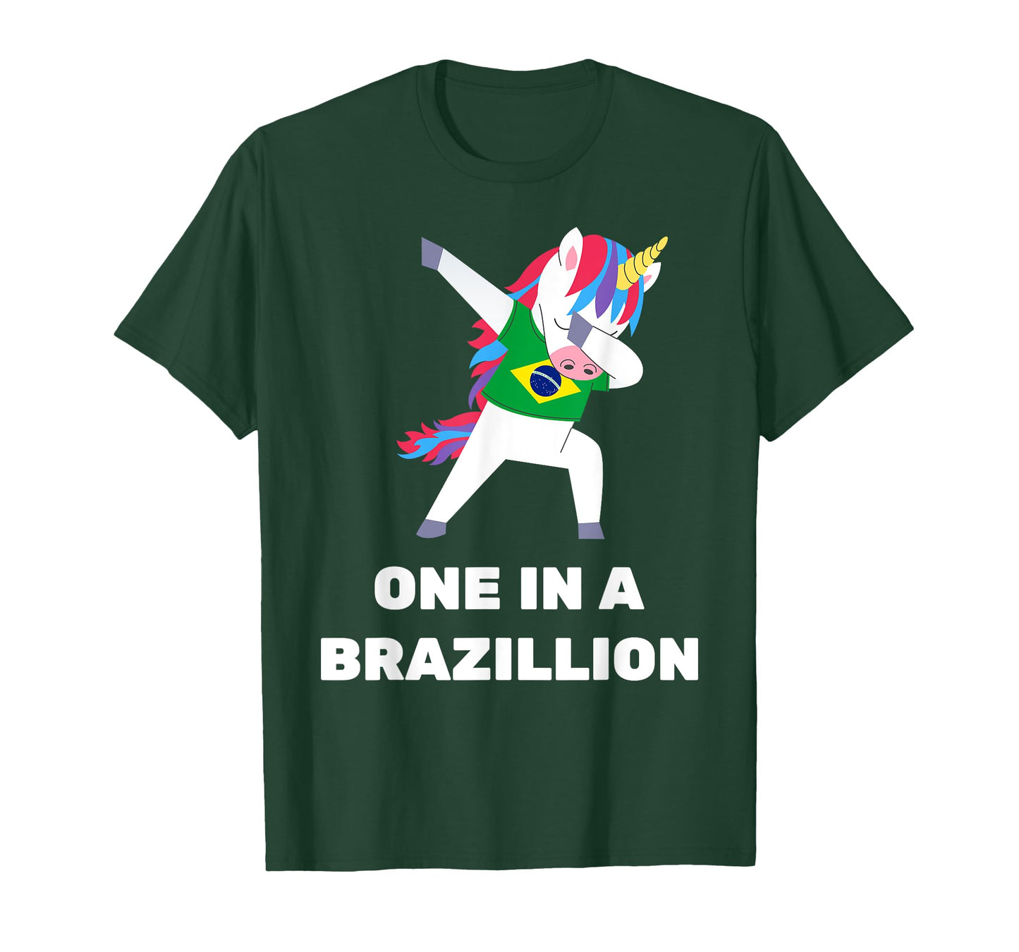 Funny Brazilian Unicorn Brazil Flag Brasil T-Shirt